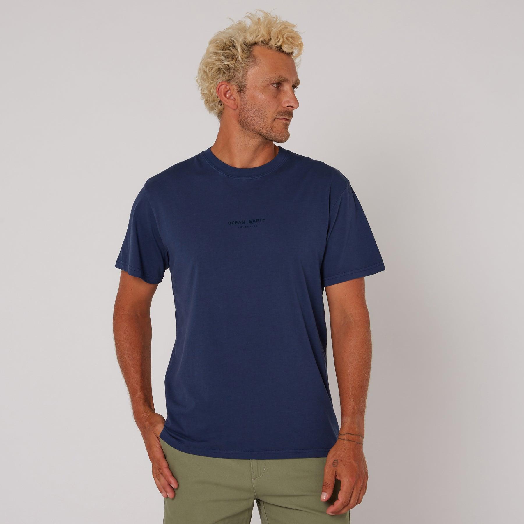 Washed Priority Tee - Navy