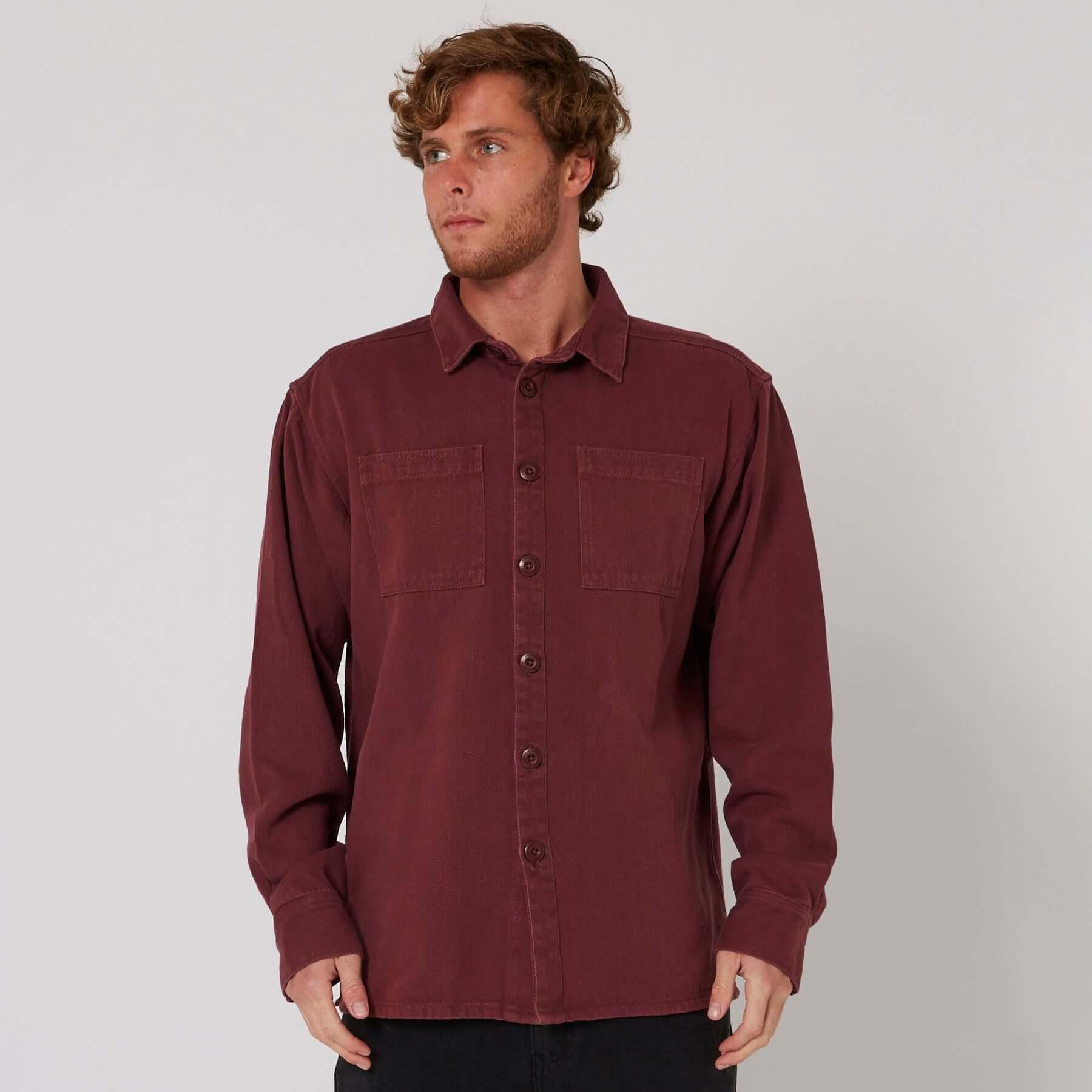 Wasteland Overshirt - Burgundy