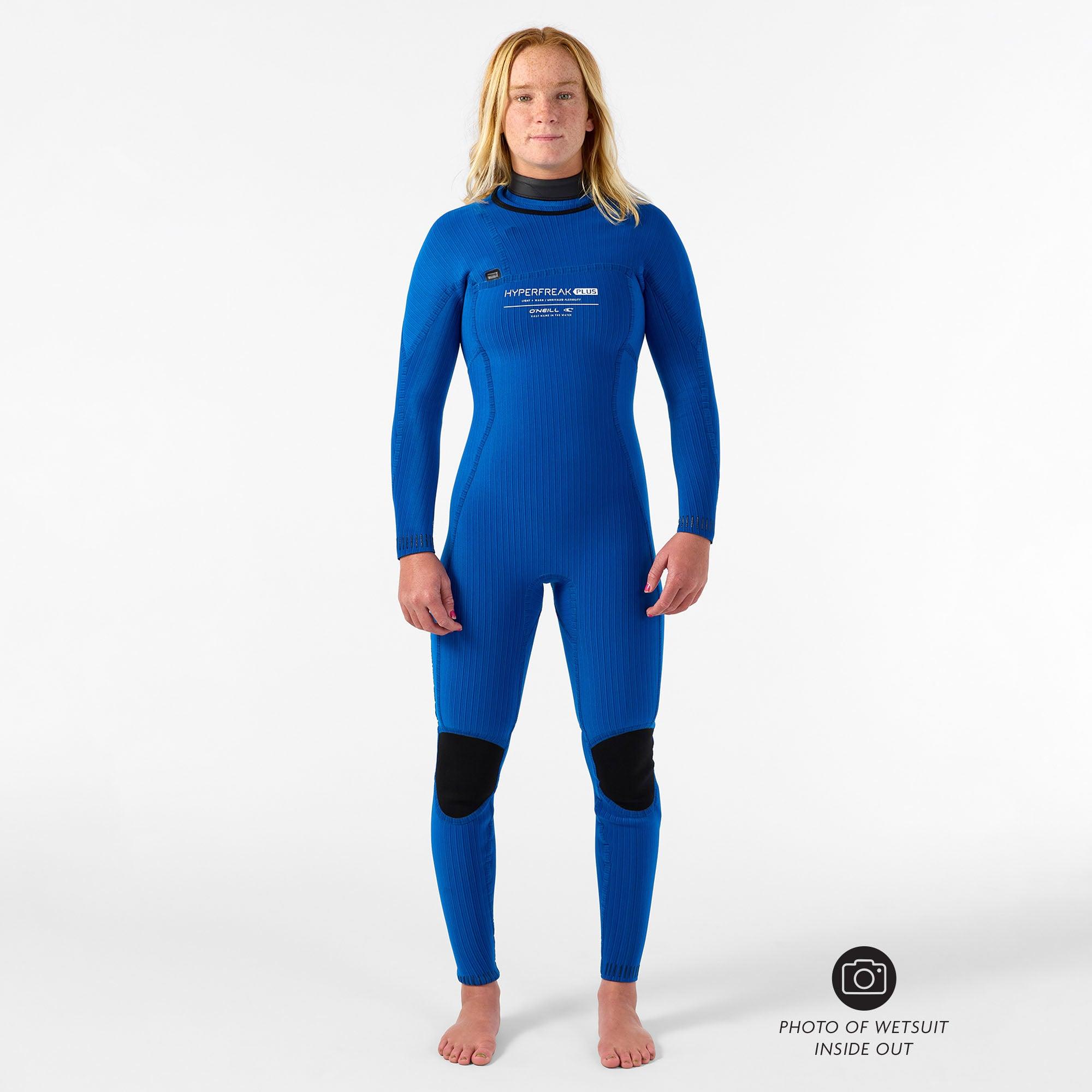 Womens HyperFreak 3/2+ Steamer Chest Zip Wetsuit - Black