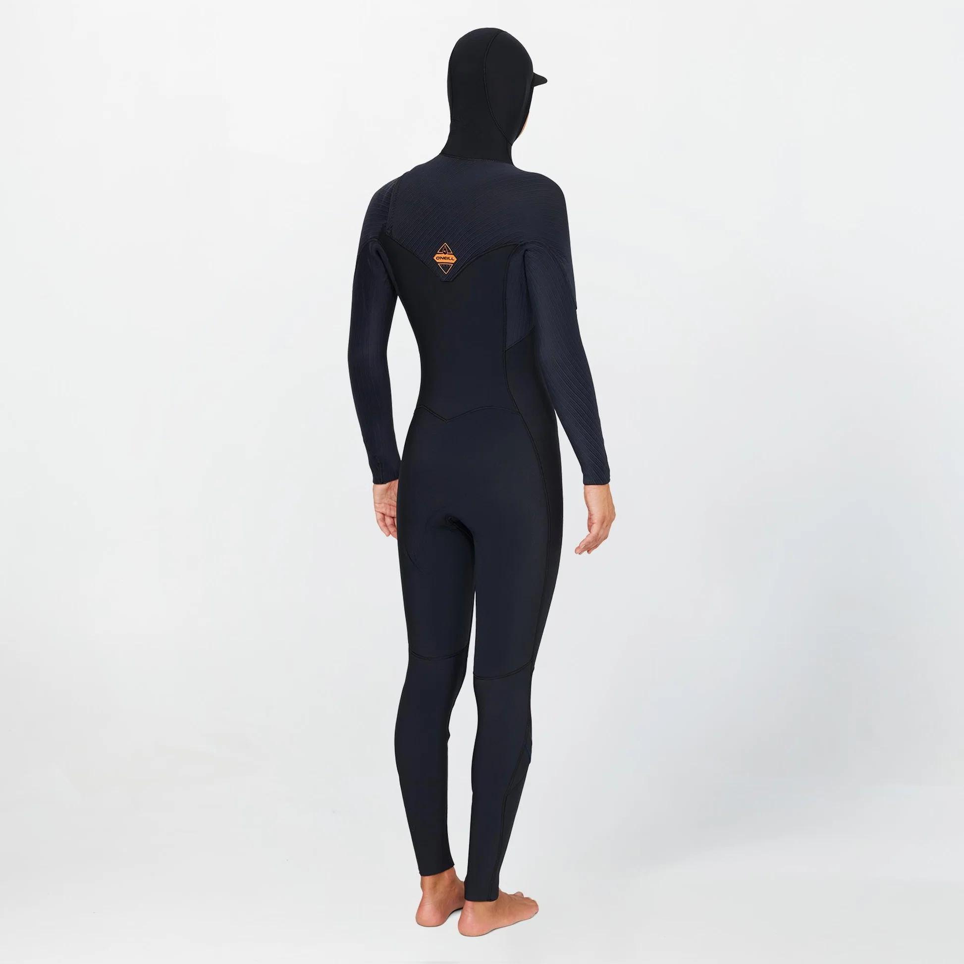 Womens HyperFreak 5.5/4+ Hooded Steamer Chest Zip Wetsuit - Black