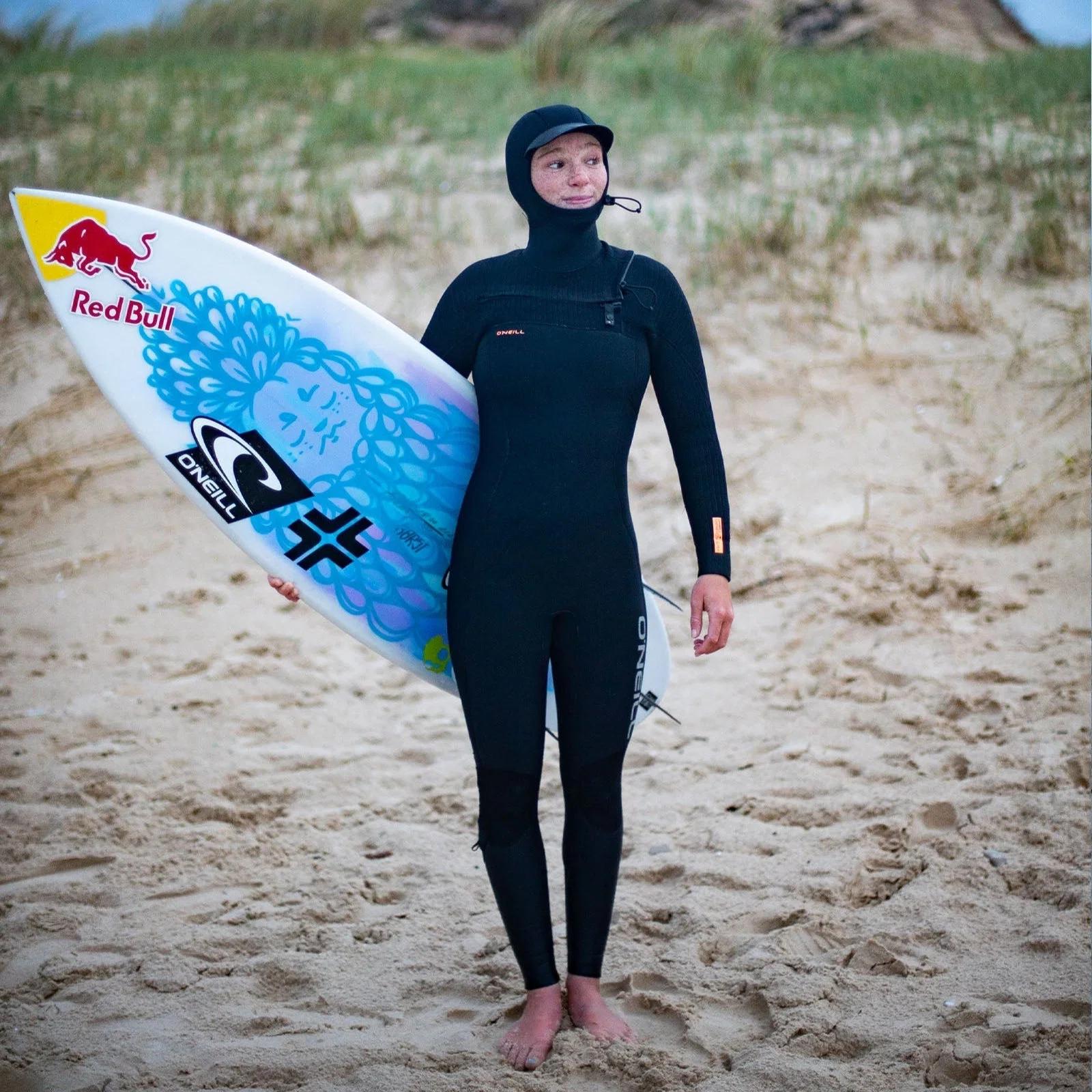 Womens HyperFreak 5.5/4+ Hooded Steamer Chest Zip Wetsuit - Black
