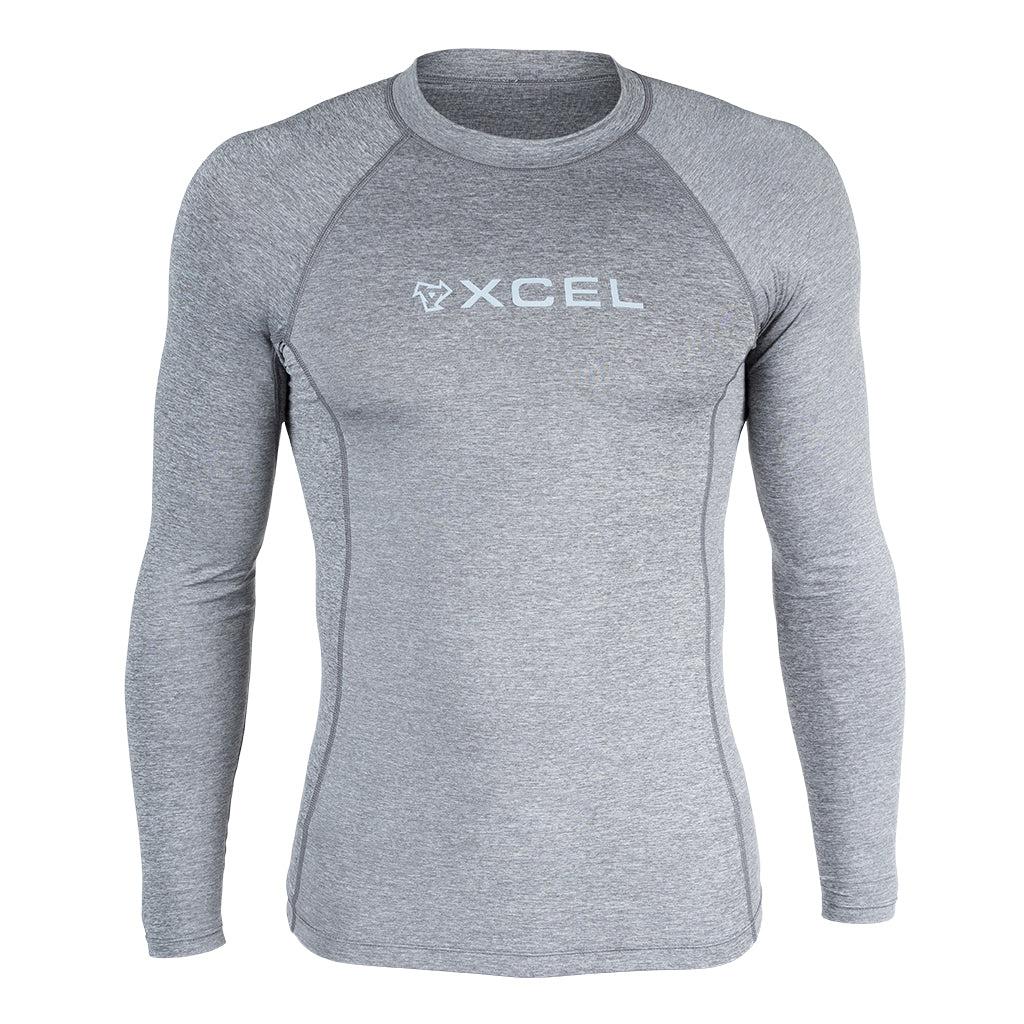 Mens Premium Long Sleeve UV - Heather Grey