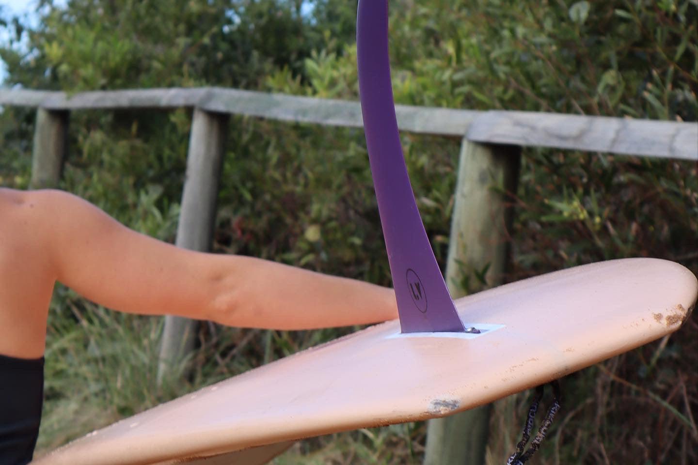 LB Classic Raked 9" Single Fin - Purple