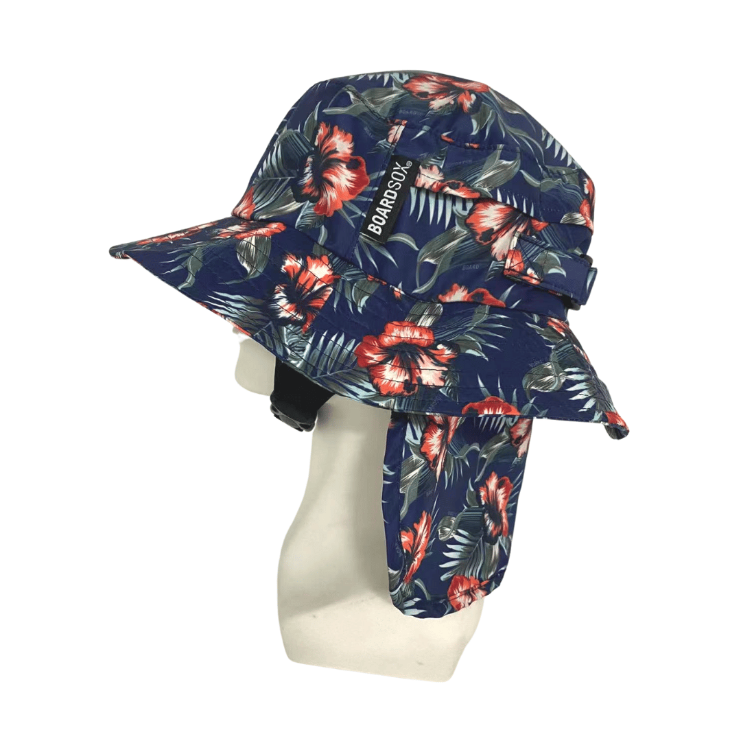 Boardsox Hawaiian Surf Hat back on mannequin