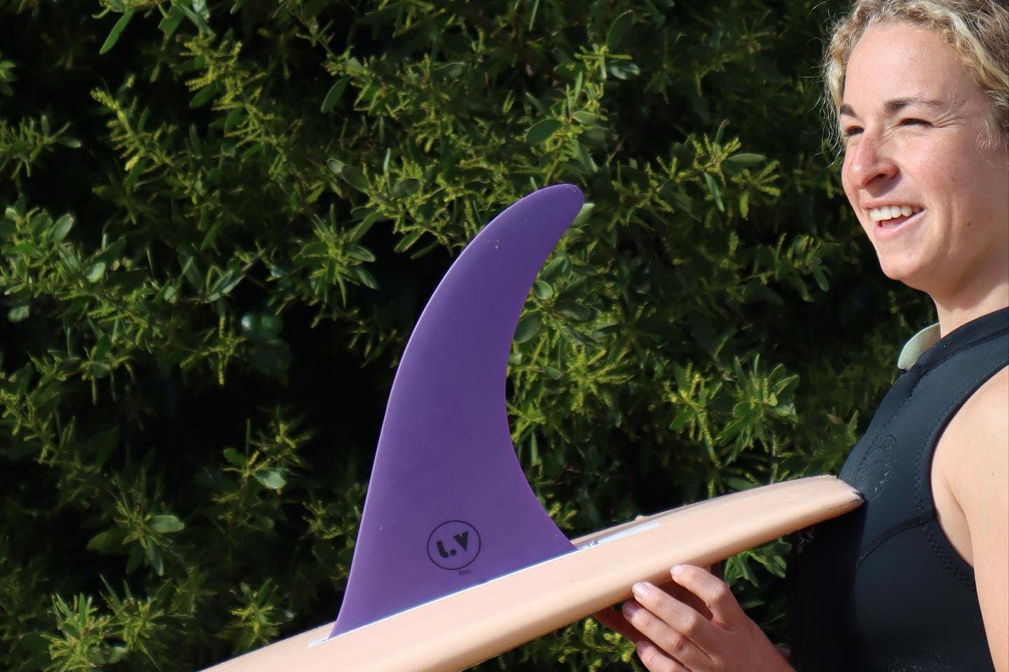 LB Classic Raked 9" Single Fin - Purple