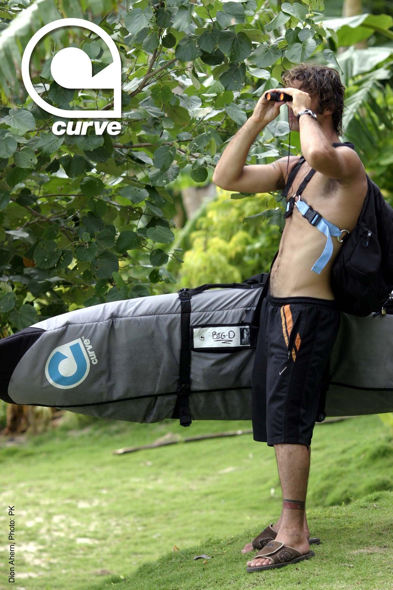 Curve Fatboy Backpack carry surfboard