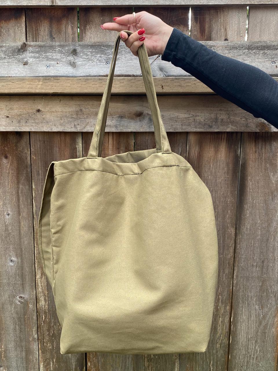 Green Fuz Beach City Bag - Army back