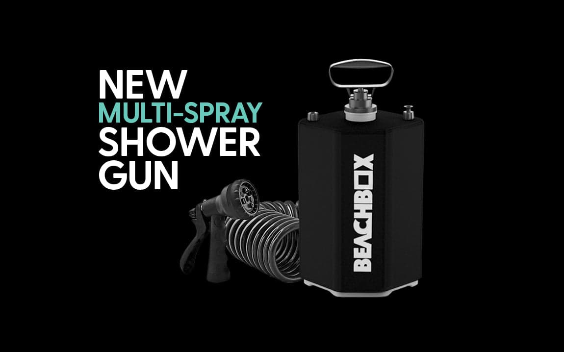 Beachbox Portable Shower tank and spray gun