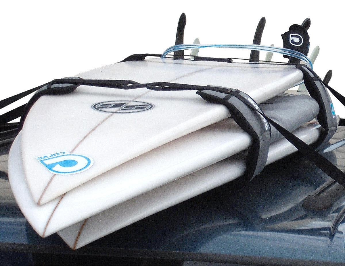 Curve Lockdown Surfboard Soft Racks naked boards