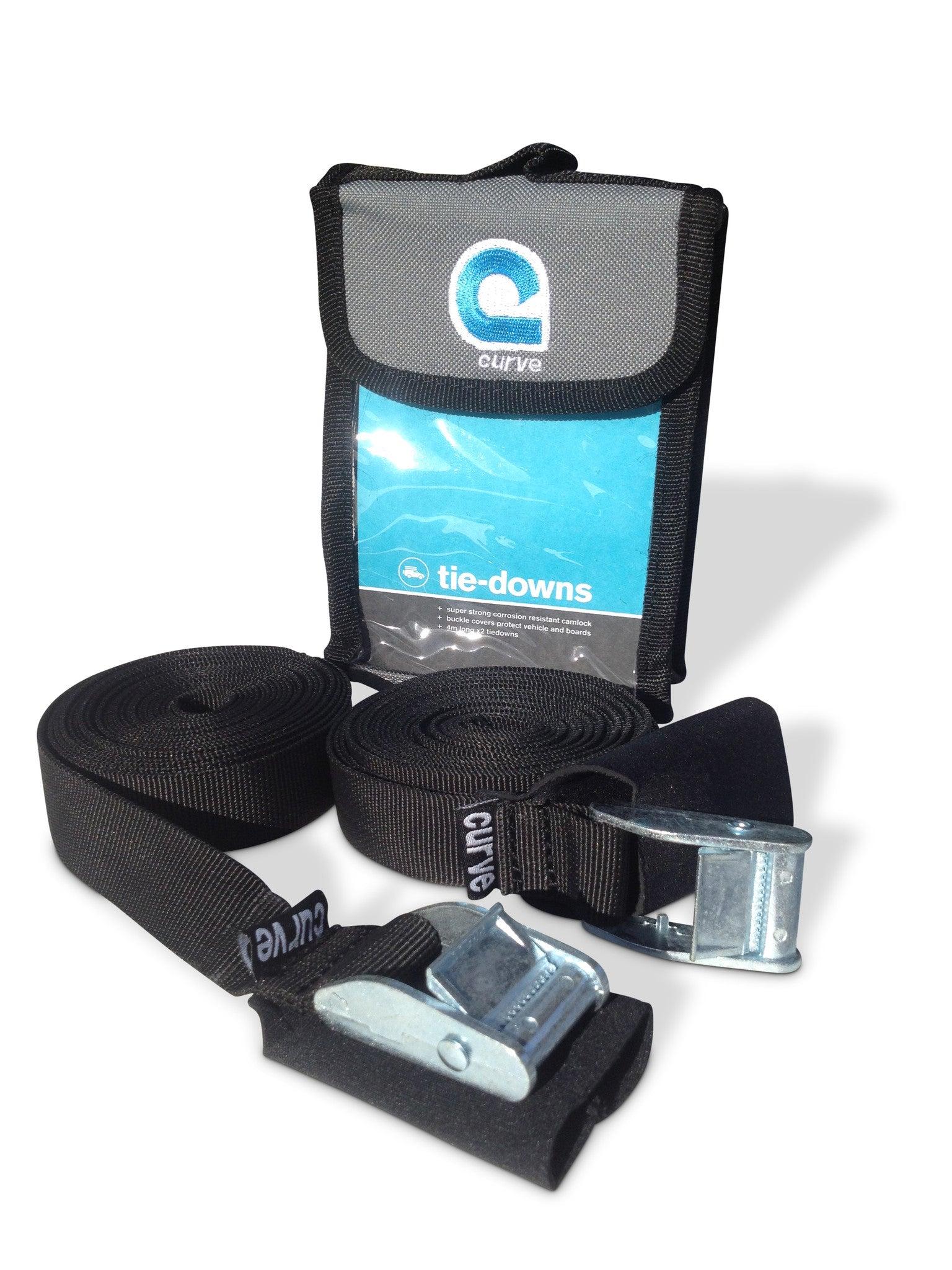 Curve Tie Down Surfboard Straps 13ft package