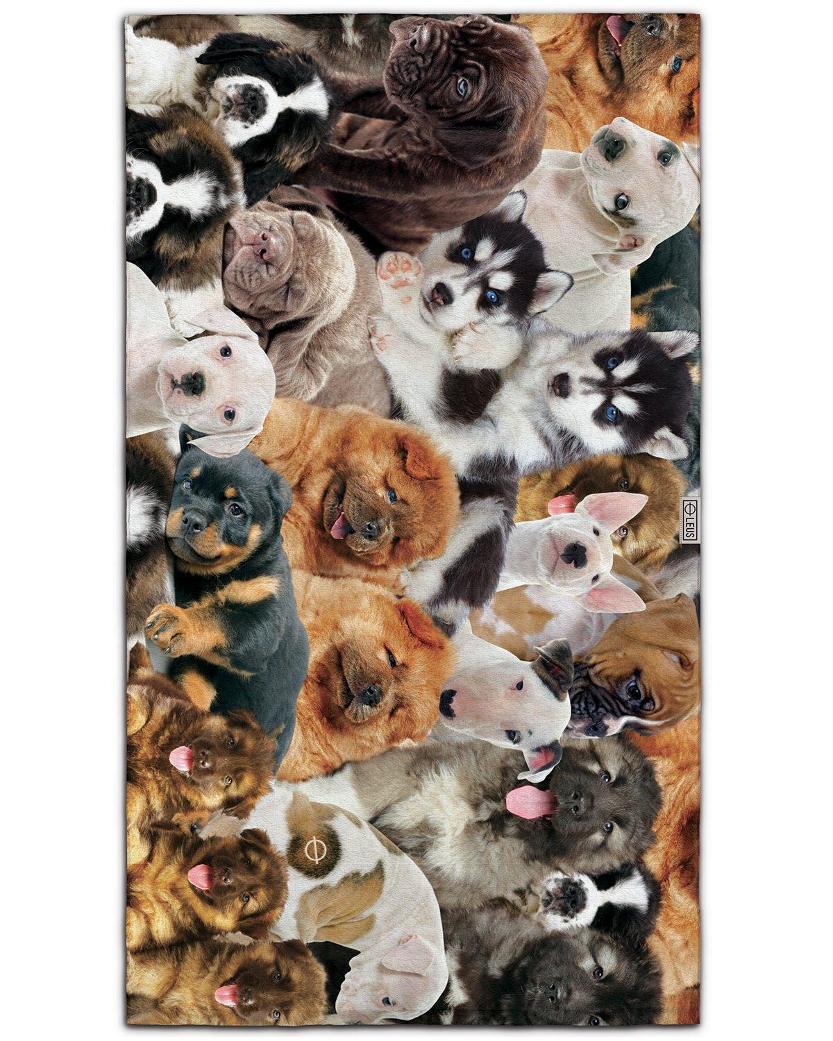 LEUS Puppy Party Beach Towel