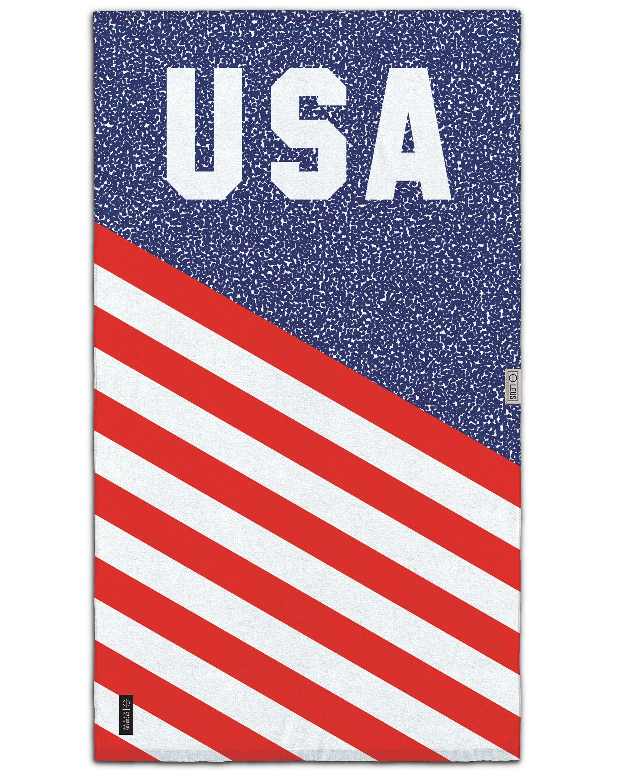 Leus USA Surfing Olympic Beach Towel