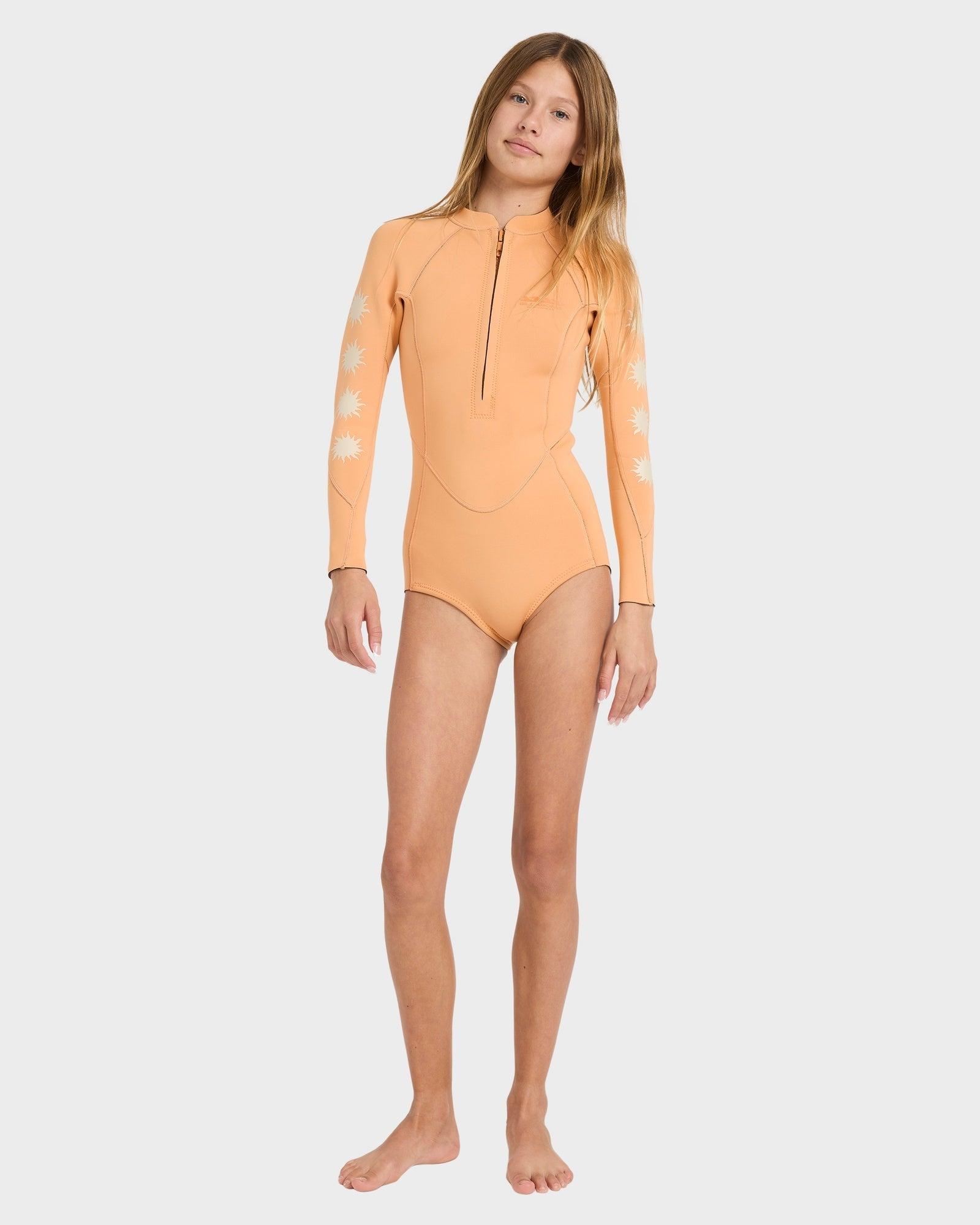 Girls 8-14 2/2mm Teen Salty Dayz Nat Long Sleeve Springsuit