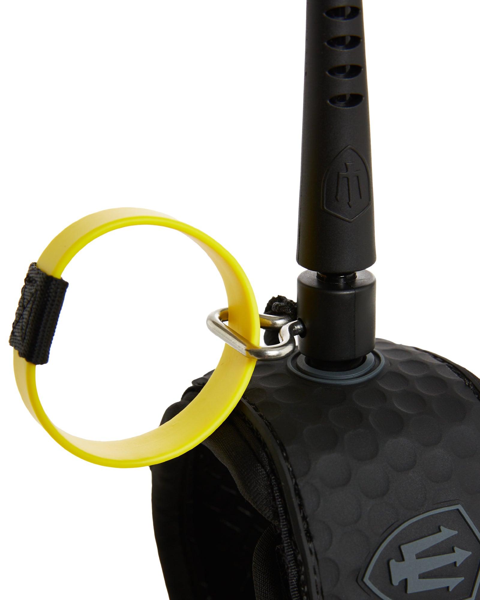 Black yellow loop close-up