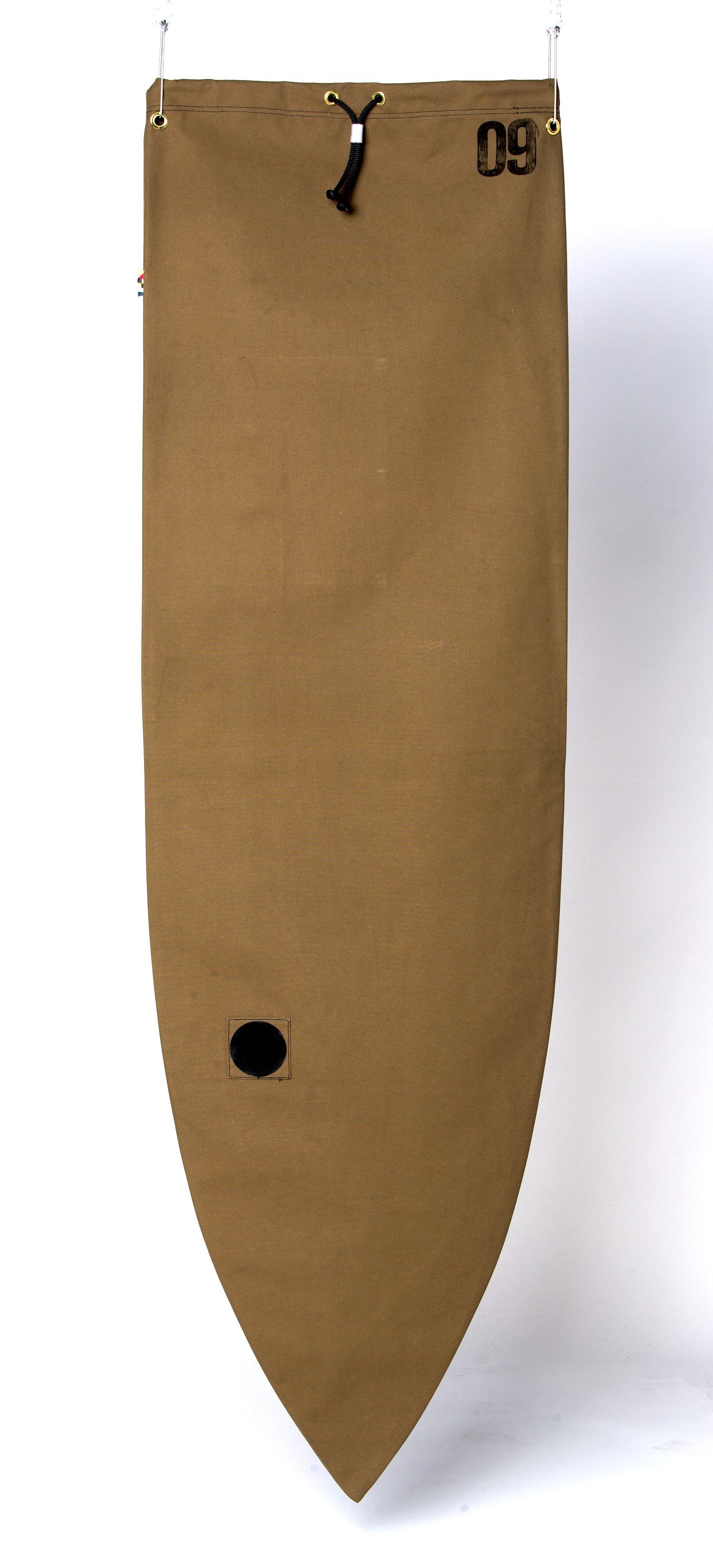 Ola Canvas Shortboard Surfboard Bag - Brown