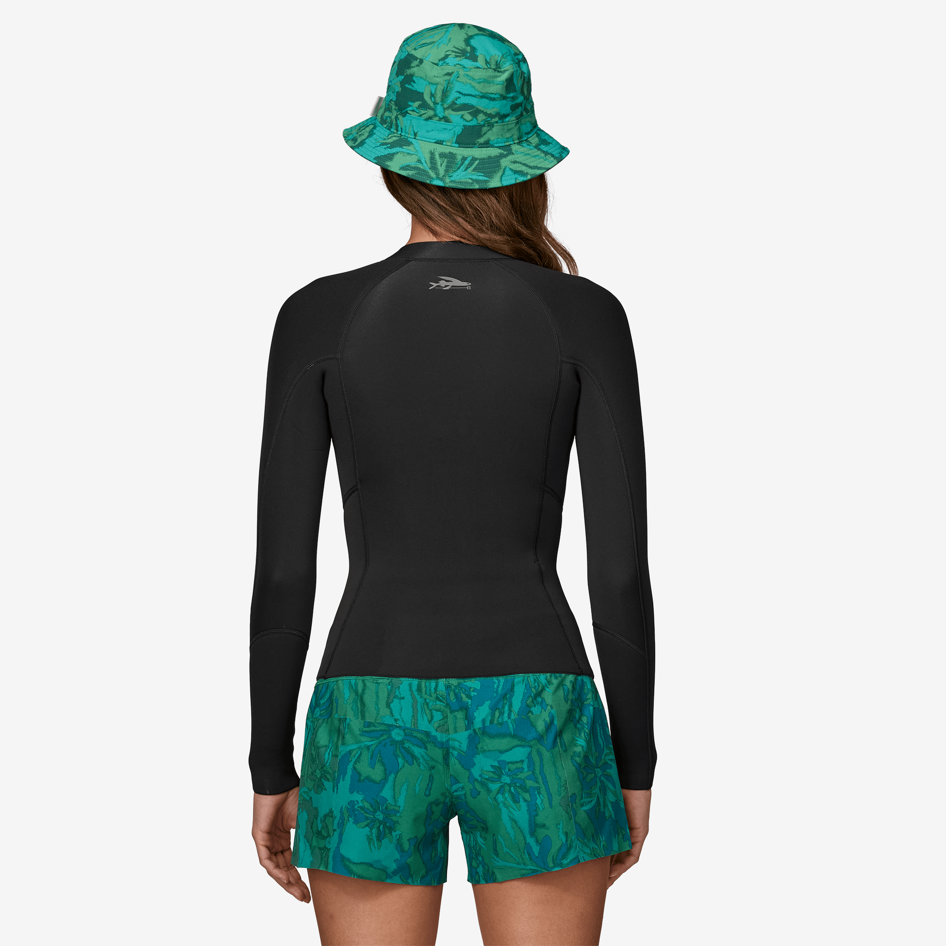 Model front view with hat