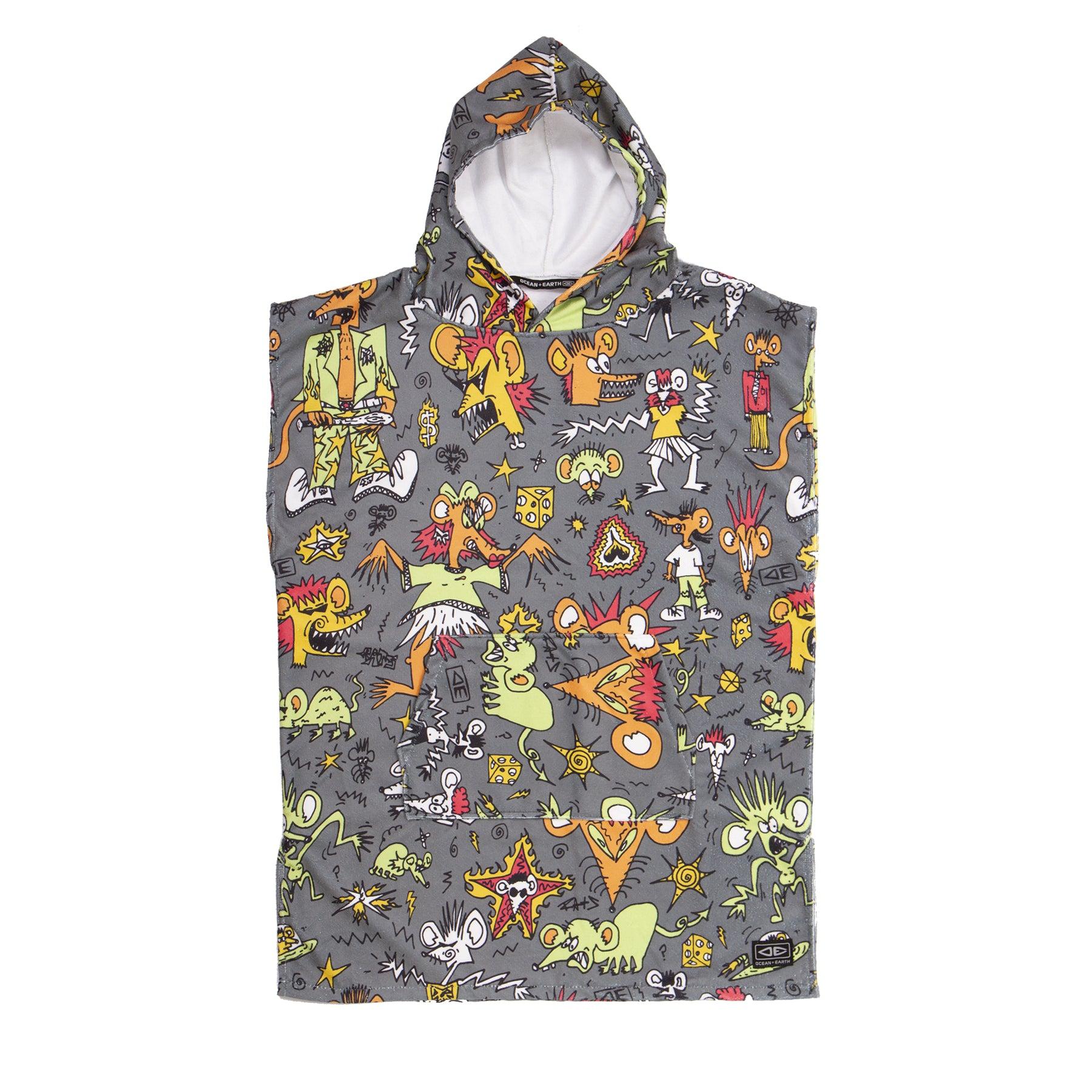 Youth Irvine Hooded Poncho - Charcoal 