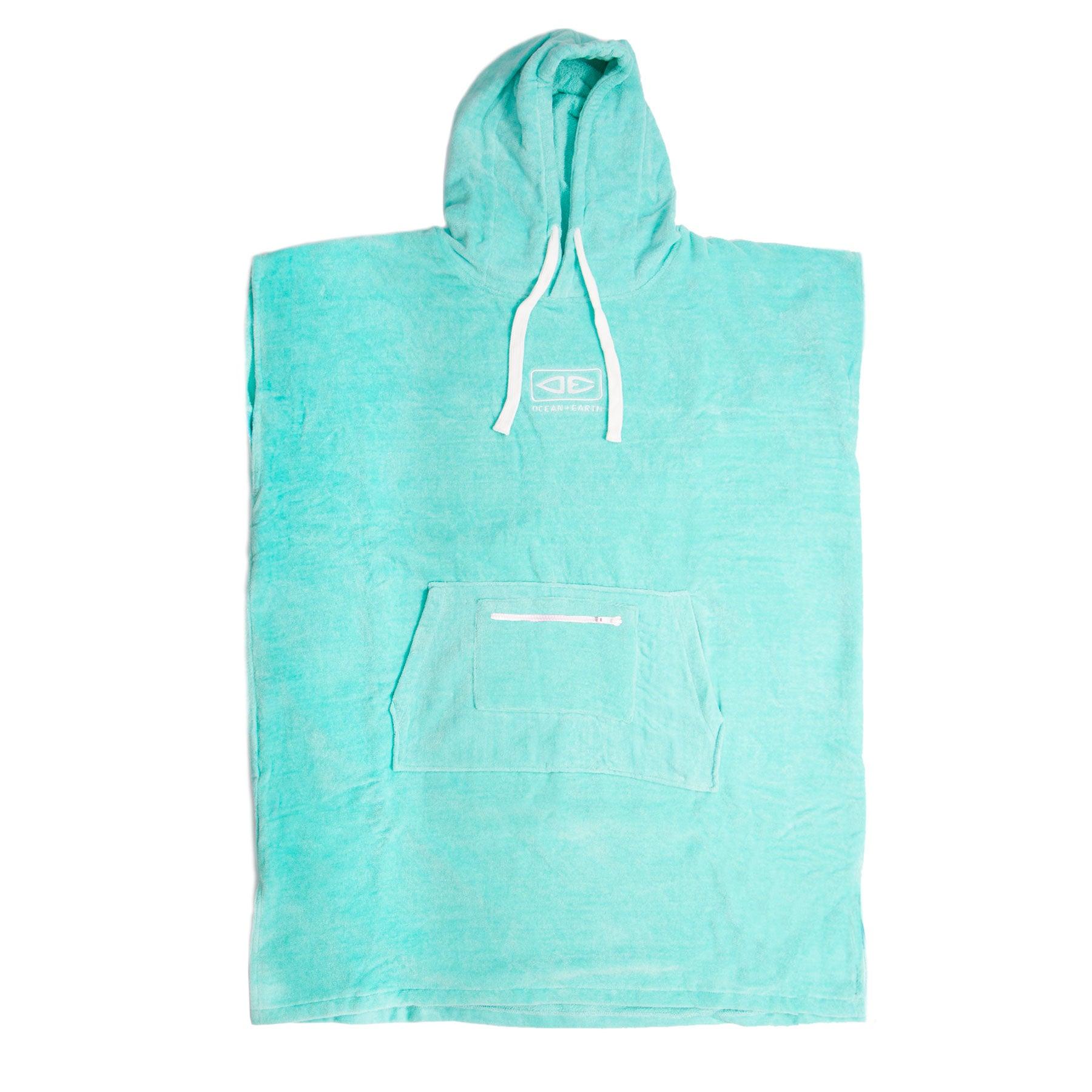 Ladies Hooded Poncho - Mint | Ocean and Earth