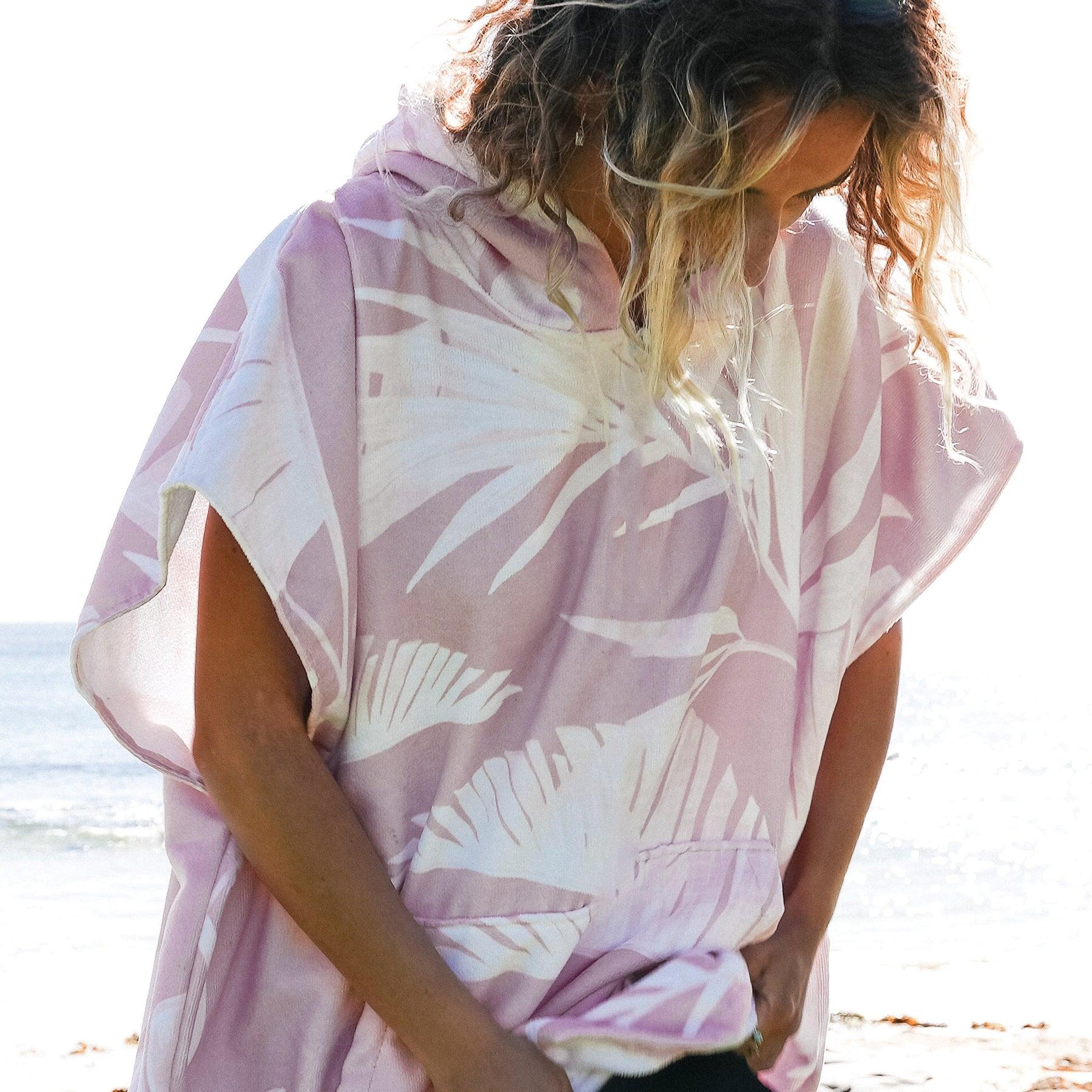 Ocean & Earth | Ladies Bliss Hooded Poncho | Violet