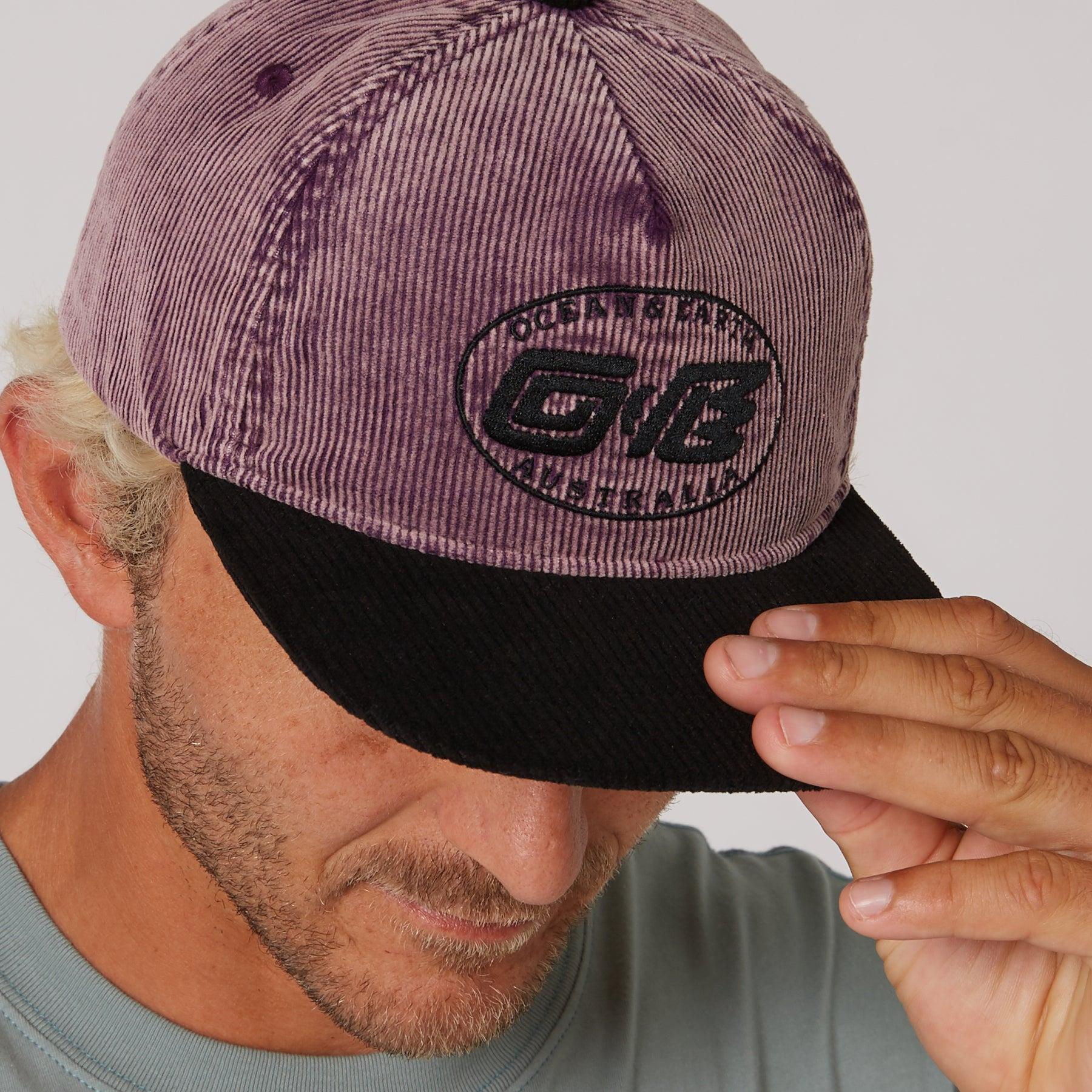 Plum Heritage Cap Worn Side