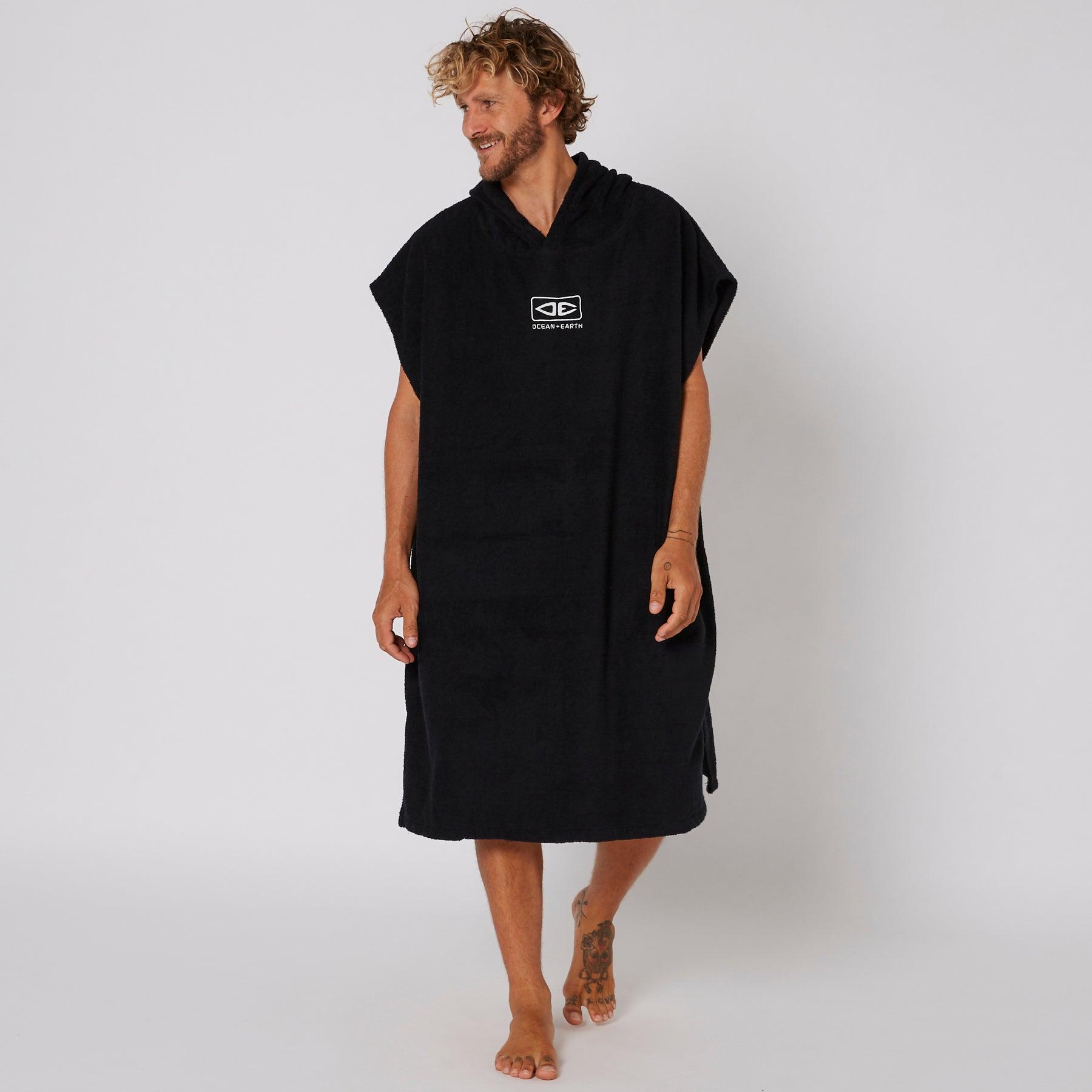 Clear Shot of Black Hooded Poncho
