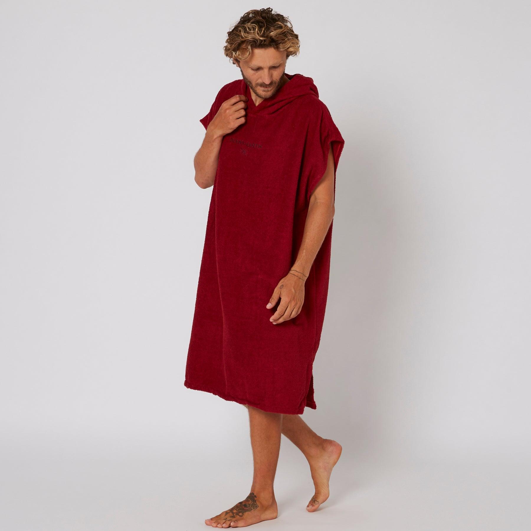 Blood Red Hooded Poncho