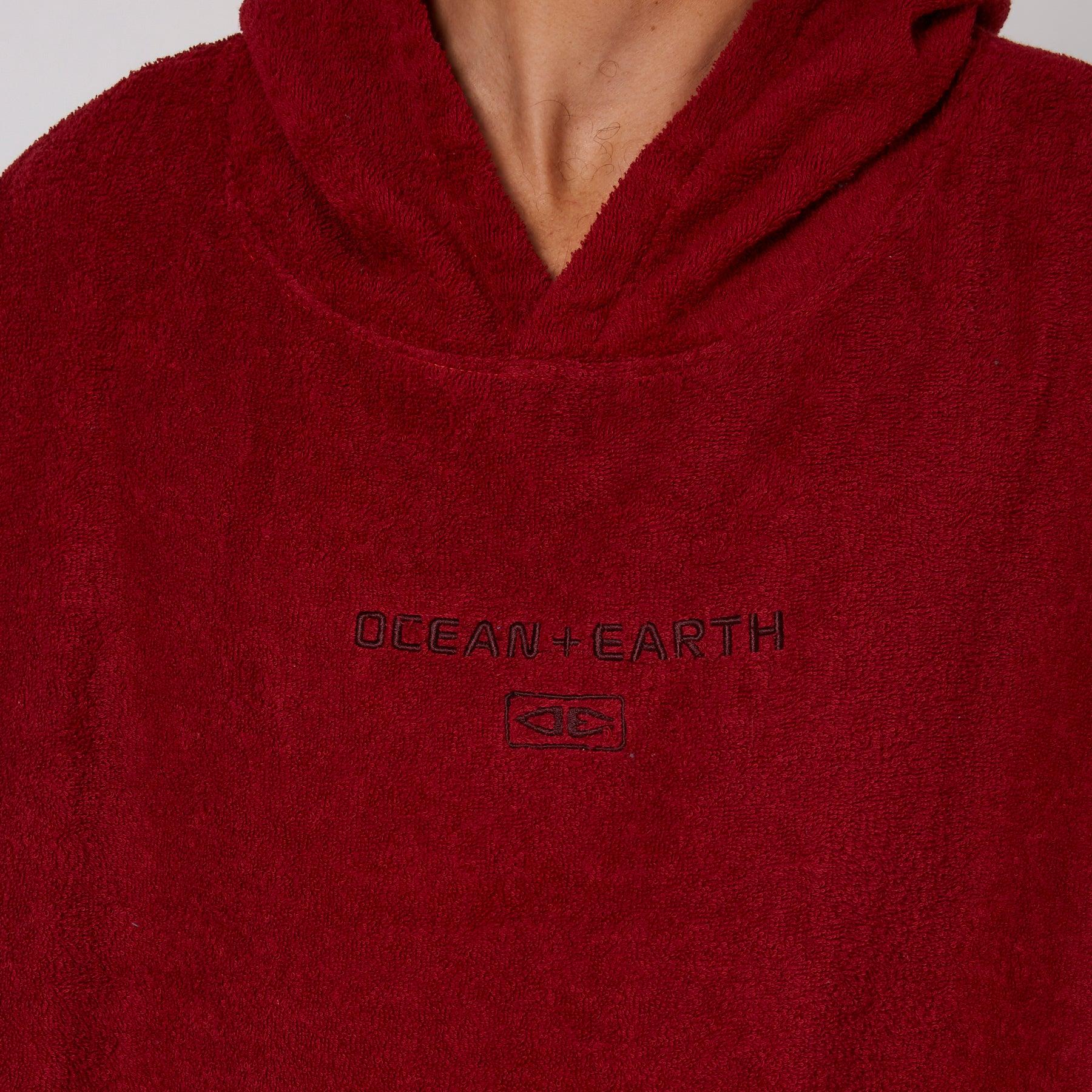 Blood Red Hooded Poncho Detail