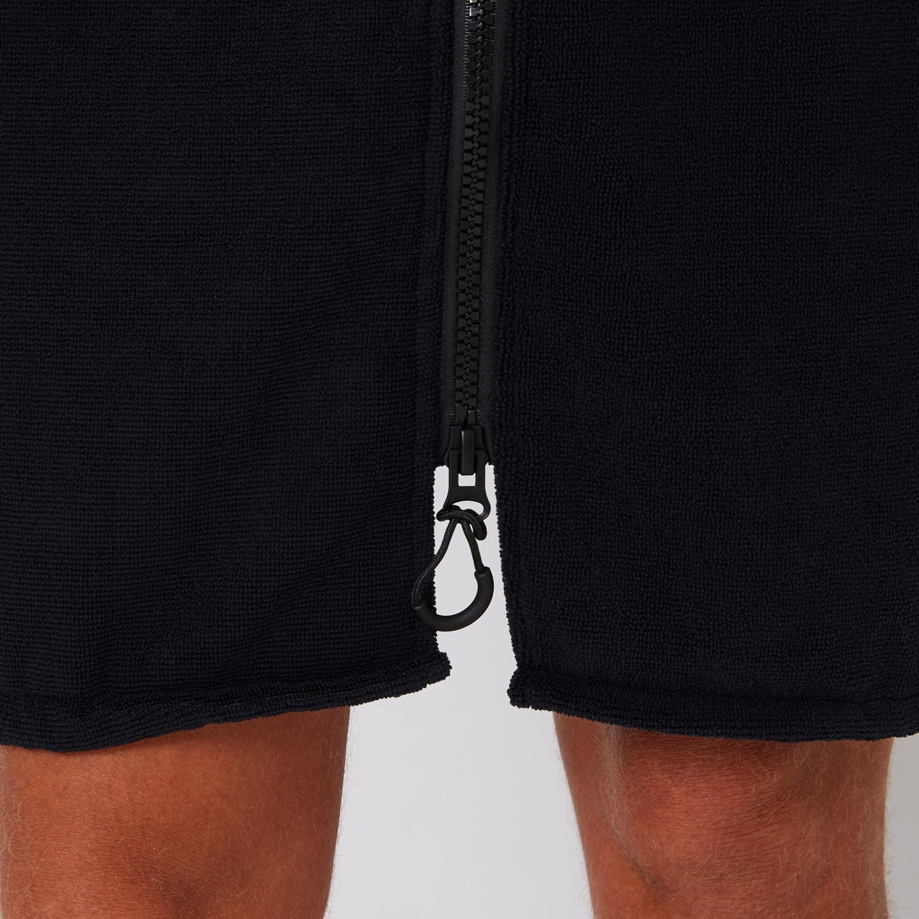 Close-up of bottom zipper