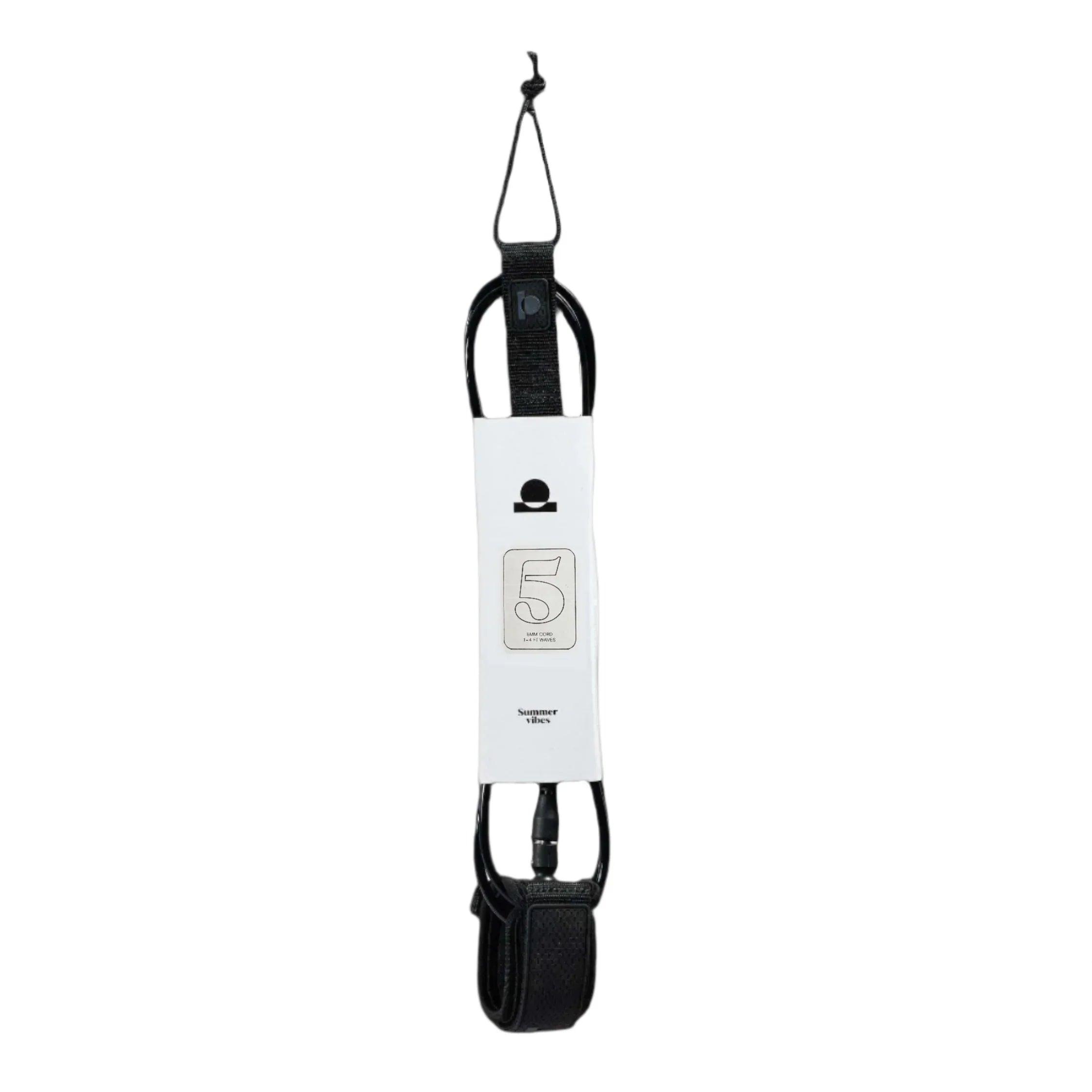 Summer vibes Session 5ft Surfboard Leash Leg rope - Black - Summer vibes