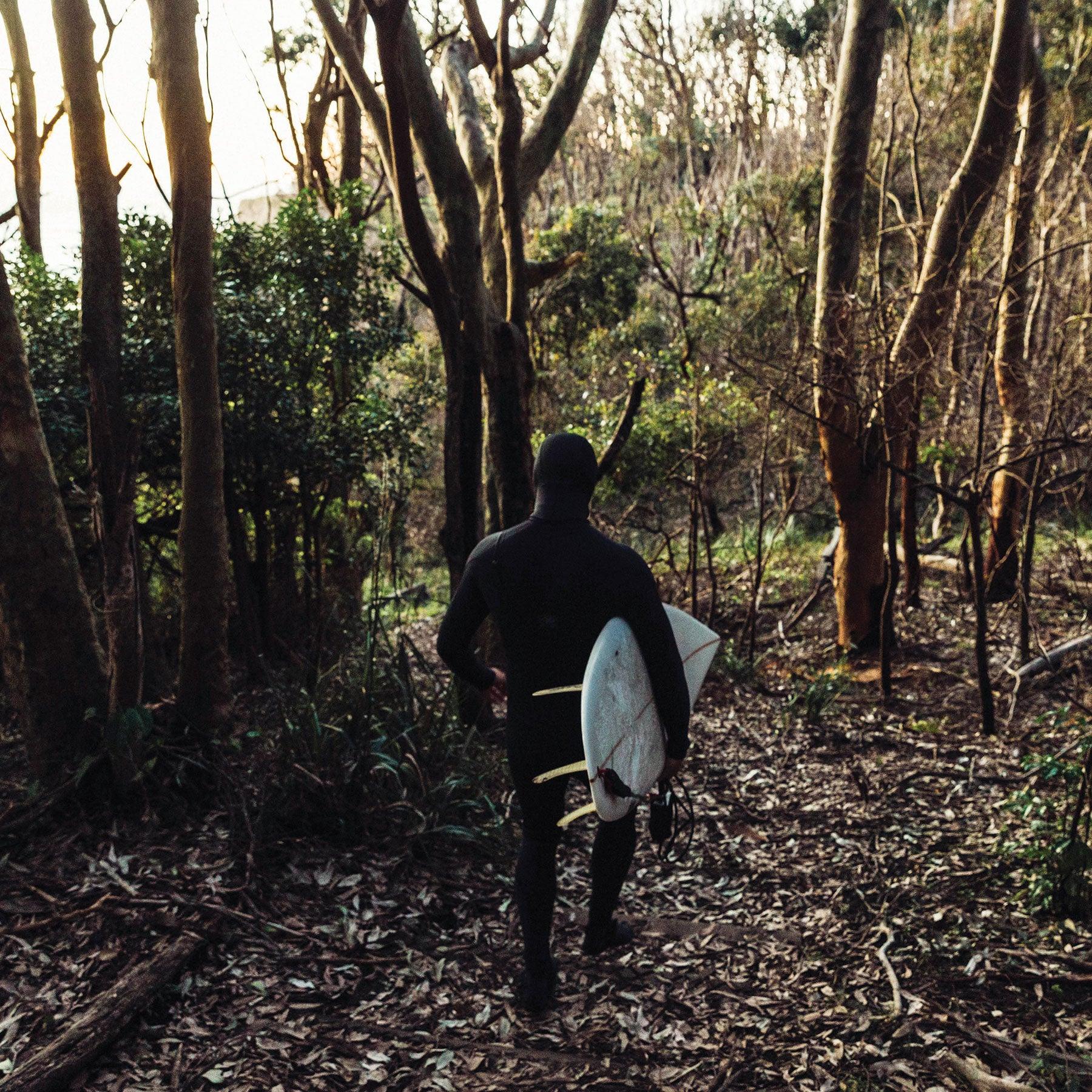 Sean Mawson testing the Cold Water ONE-XT Surfboard Leash by Ocean and Earth