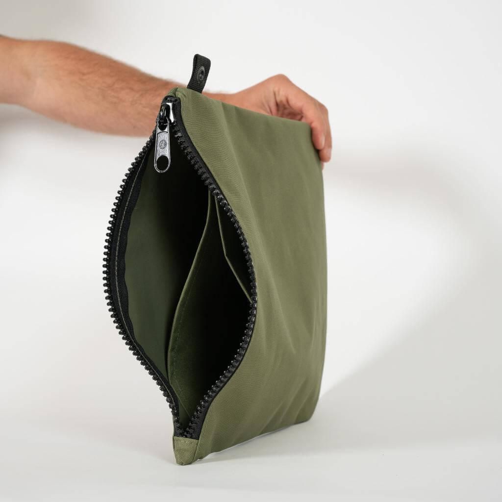 Olive Drab Fin Wallet Open