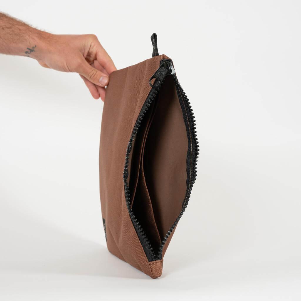 Seal Brown Fin Wallet Open View