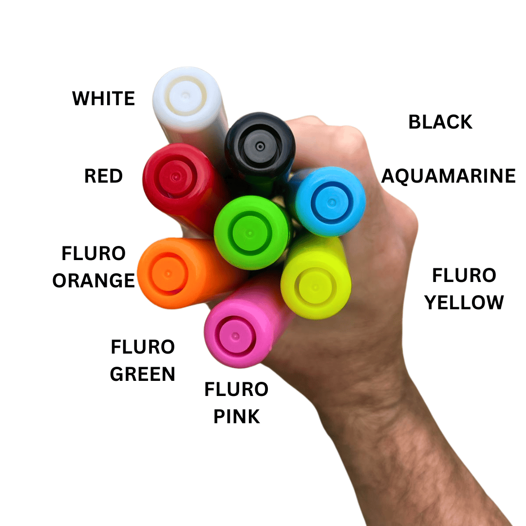 Fluro Acrylic Paint Pens - 4mm Durable Bullet Nibs for All Surfaces – Premium Japanese Quality