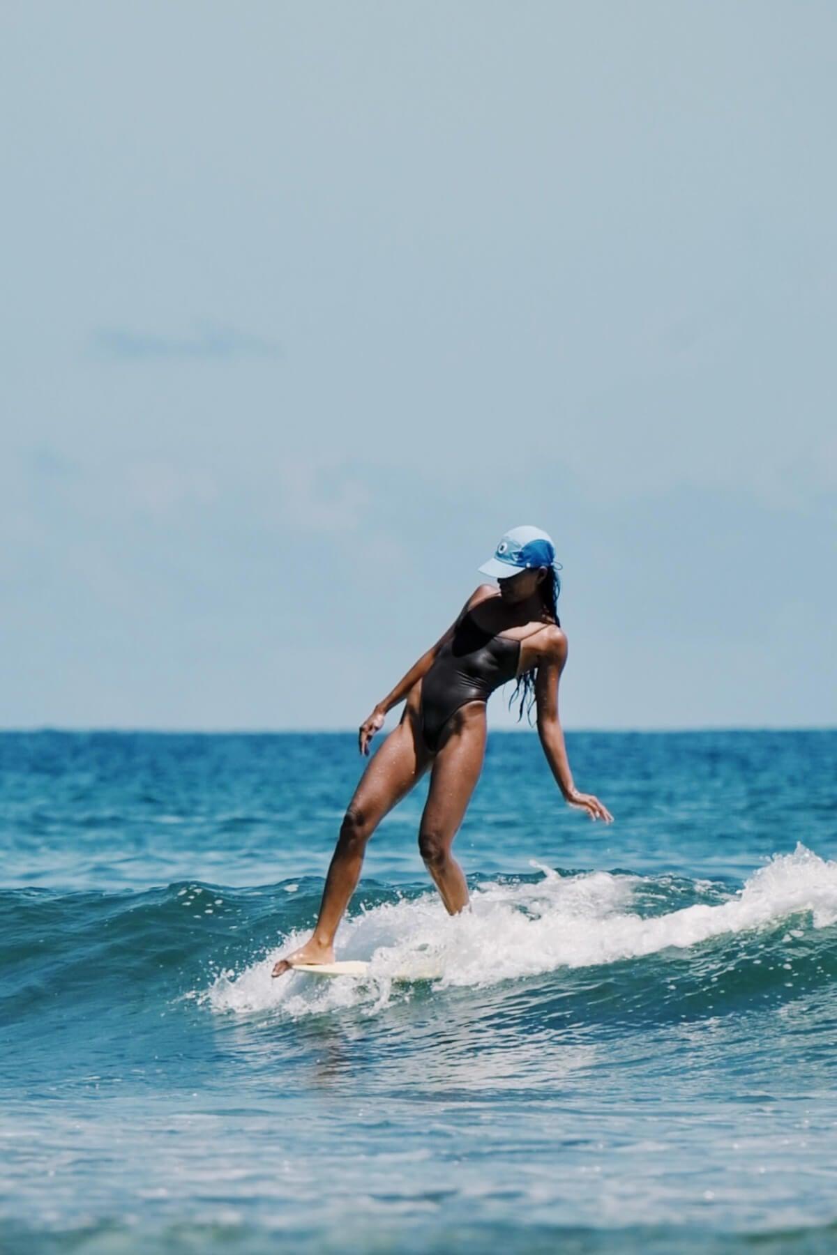 Lifestyle surfing action shot