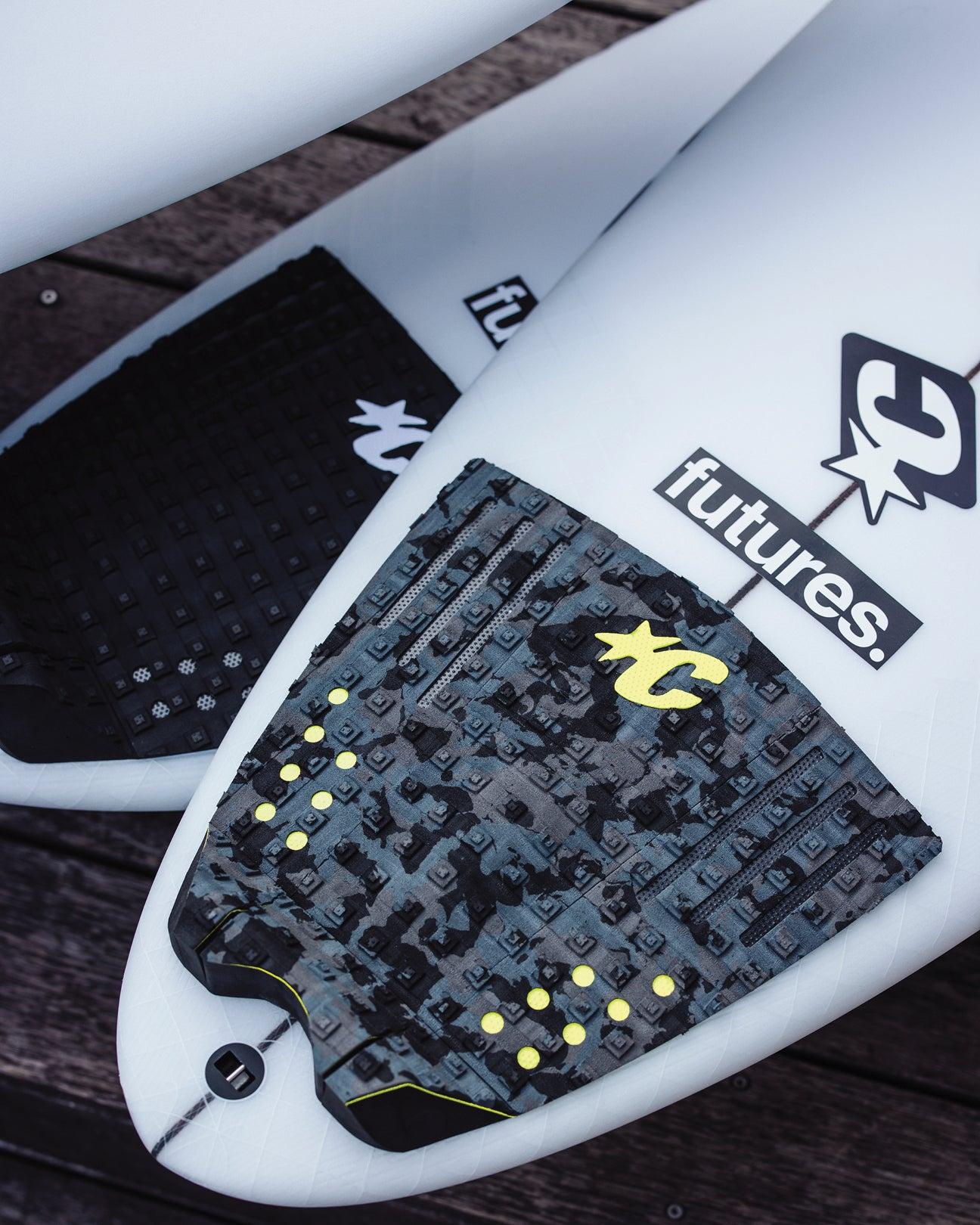 Close-up of camo traction pattern