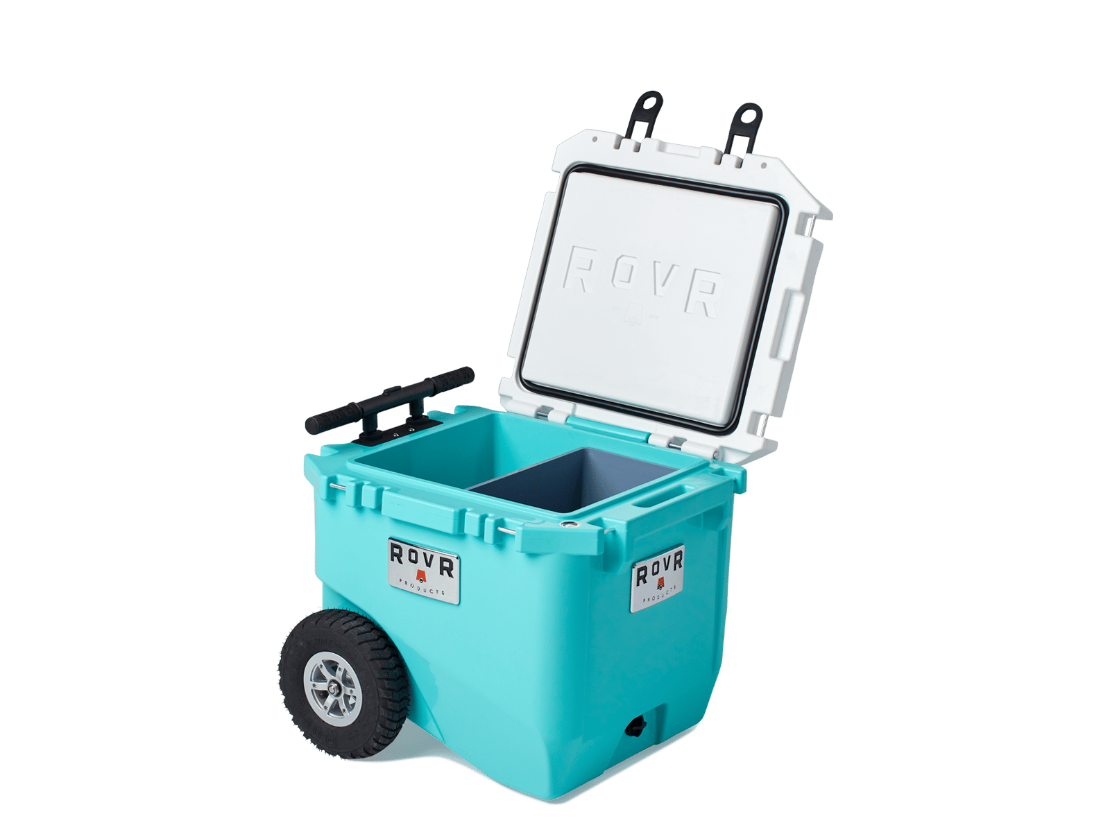 Glacier cooler open lid