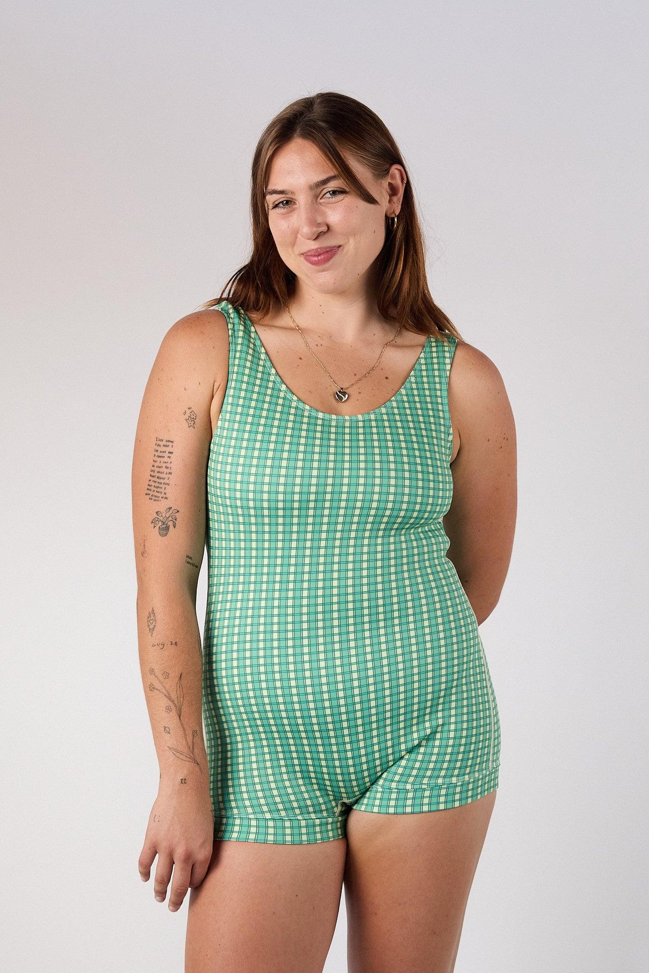Close-up of Lola Patch swimsuit fabric