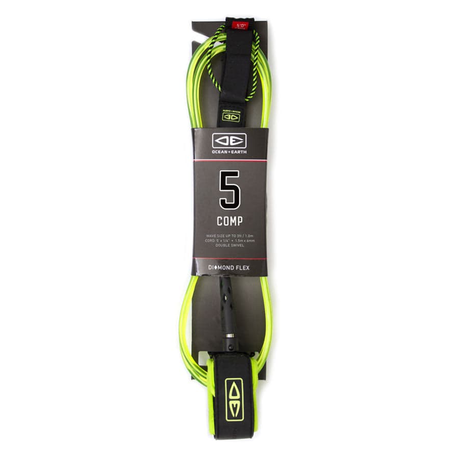 Surfboard Leash | Diamond Flex Comp - 5ft | Ocean and Earth