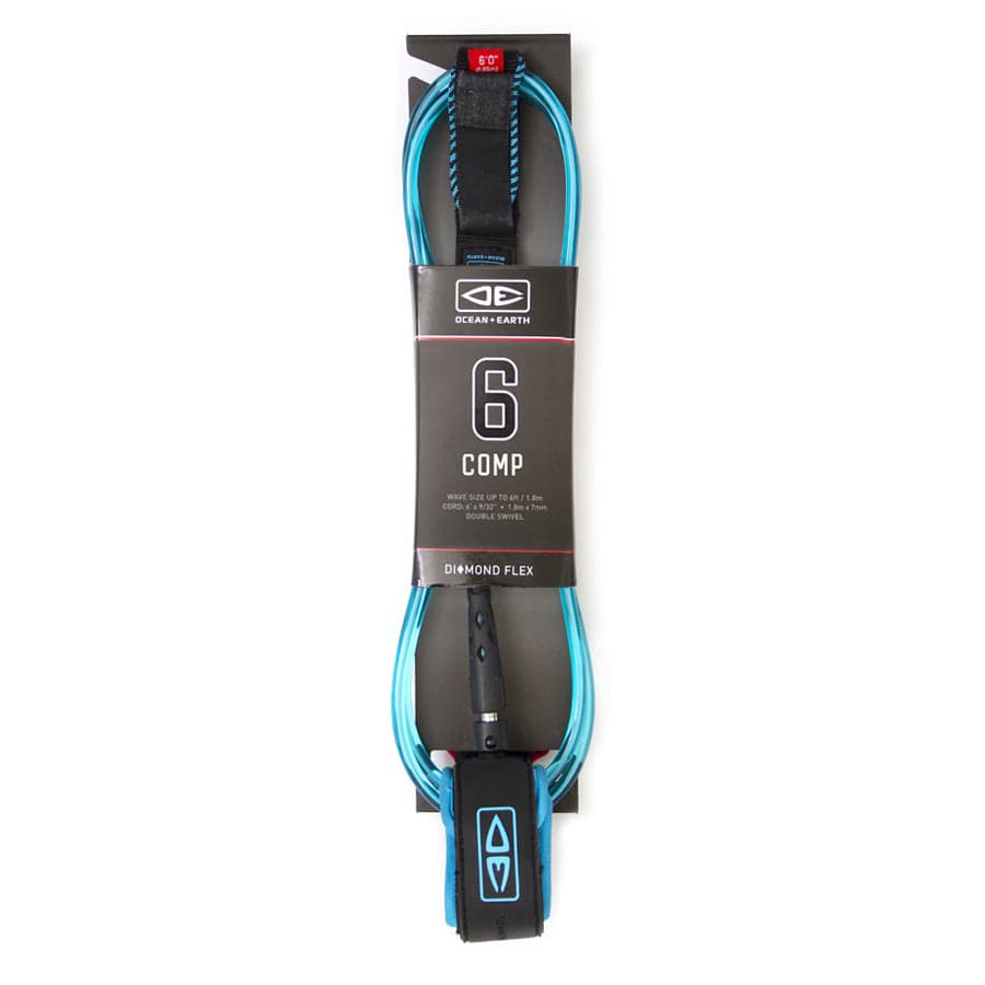Surfboard Leash | Diamond Flex Comp - 6ft | Ocean and Earth
