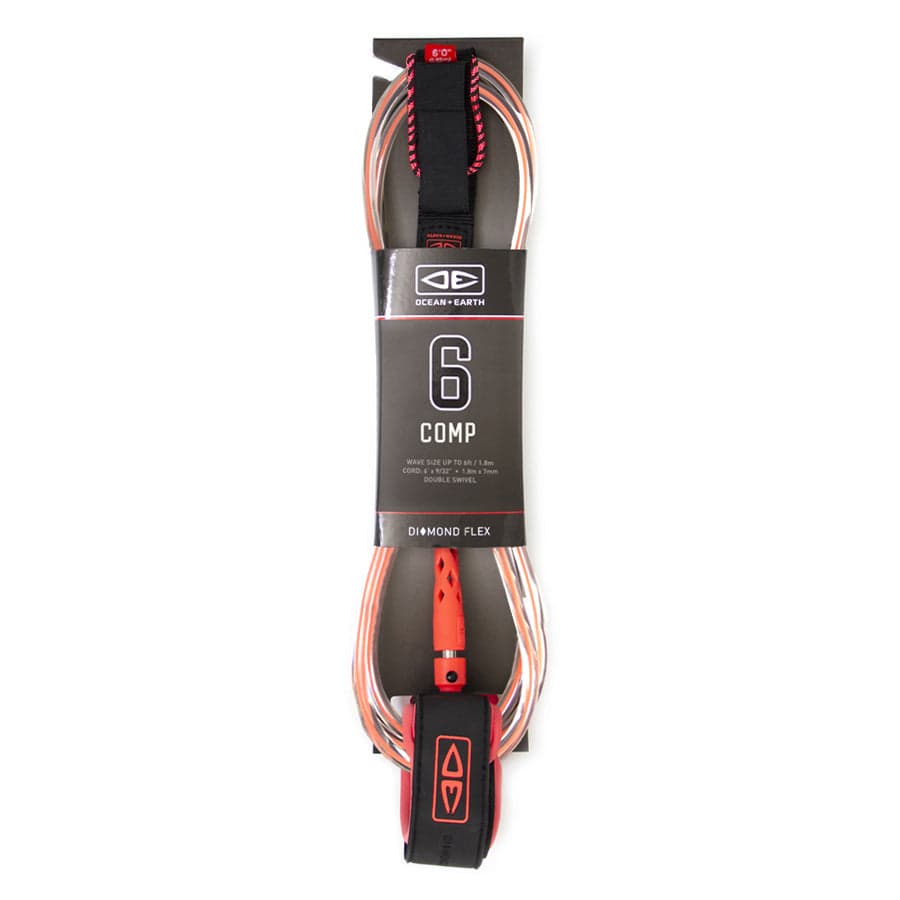 Surfboard Leash | Diamond Flex Comp - 6ft | Ocean and Earth
