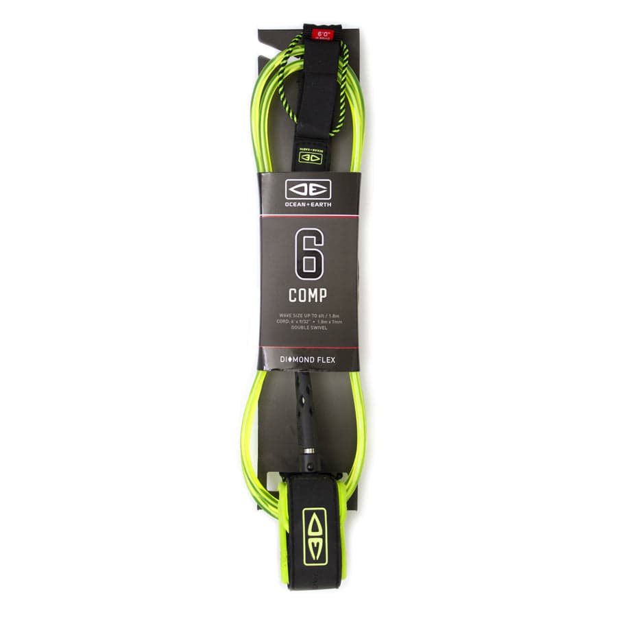 Surfboard Leash | Diamond Flex Comp - 6ft | Ocean and Earth