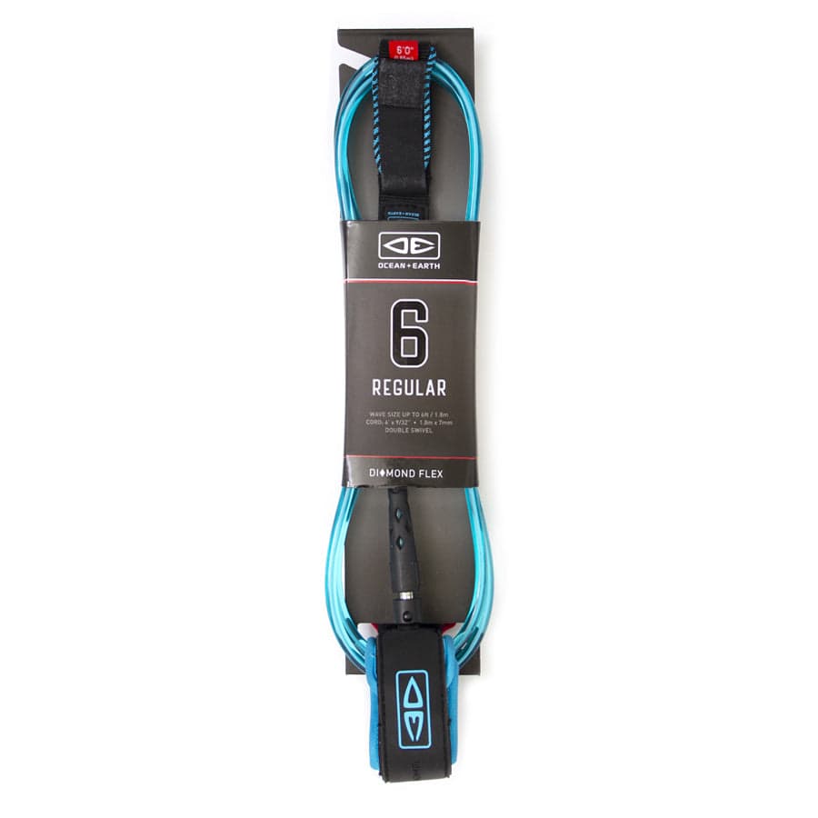 Surfboard Leash | Diamond Flex Regular - 6ft | Ocean and Earth