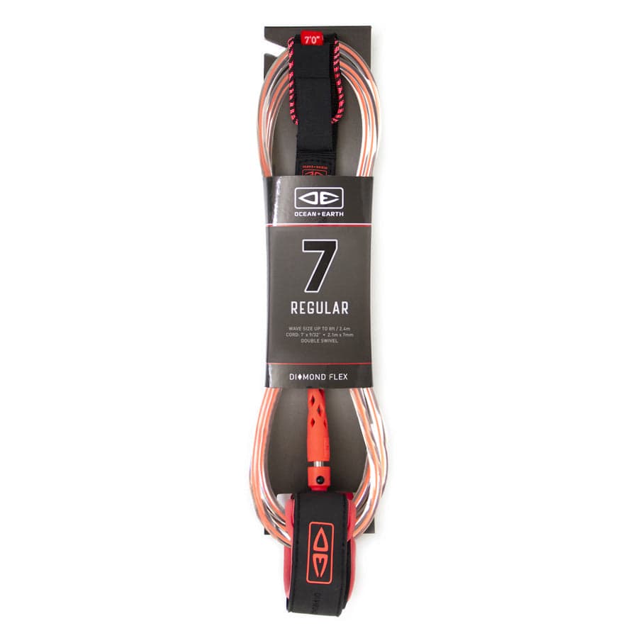 Surfboard Leash | Diamond Flex Regular - 7ft | Ocean and Earth