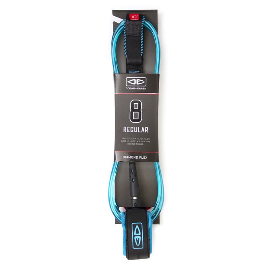 Surfboard Leash | Diamond Flex Regular - 8ft | Ocean and Earth