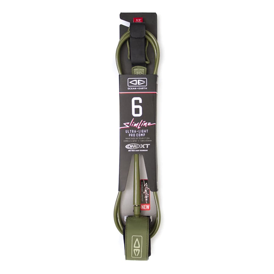 Olive Slimline Leash Packaged