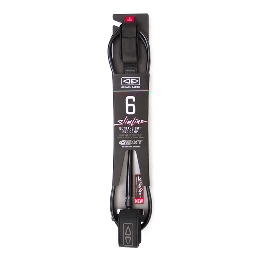 Slimline Ultra-Light Pro Comp Leash 6ft by Ocean and Earth