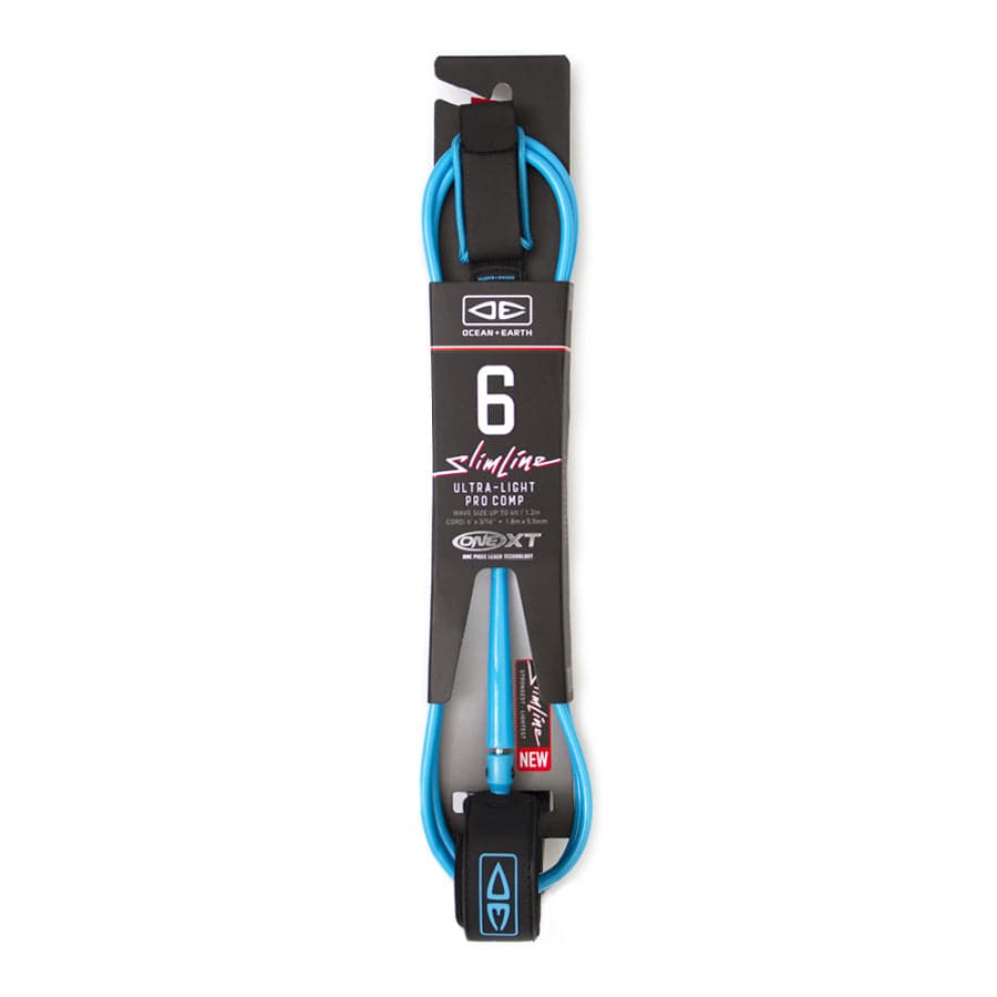Slimline Ultra-Light Pro Comp Leash 6ft by Ocean and Earth