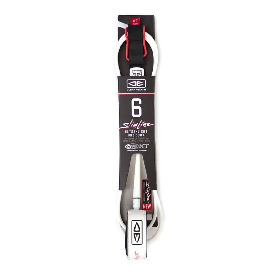 Slimline Ultra-Light Pro Comp Leash 6ft by Ocean and Earth