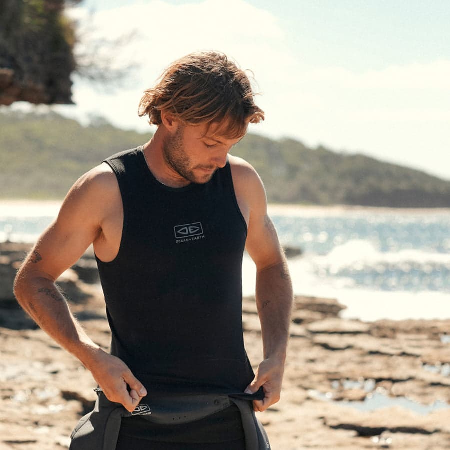 Rash Vest | Mens Flame Thermo Skin Vest | Ocean and Earth