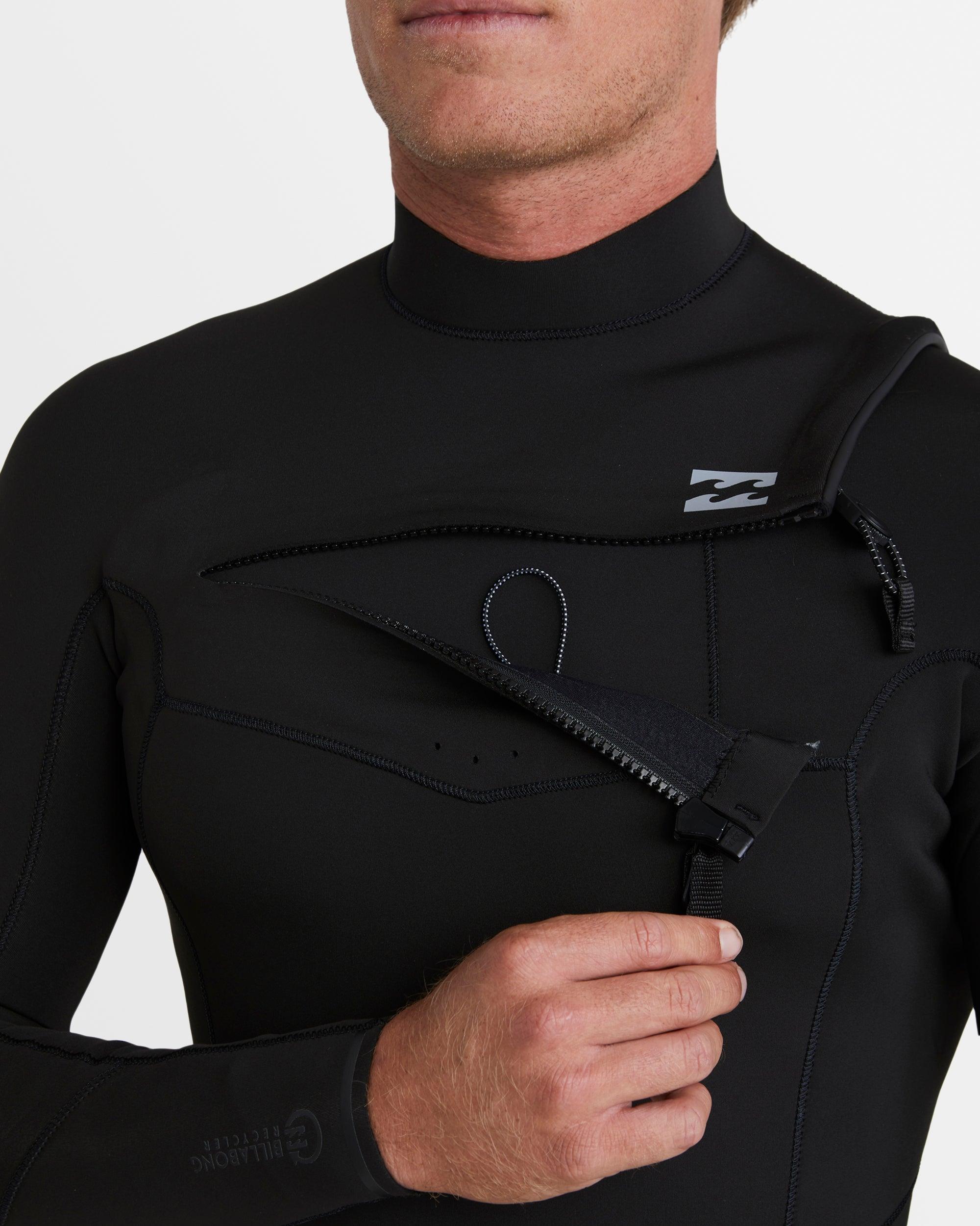 Mens Revolution Natural Chest Zip Long Sleeve Springsuit